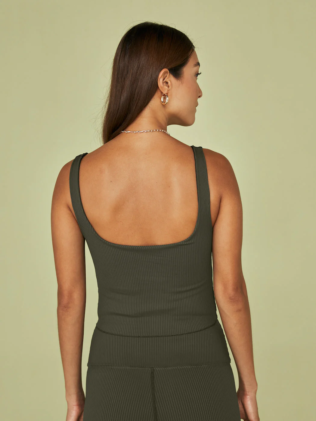 Carbon38 | Ribbed Tank | Olive - Image 2