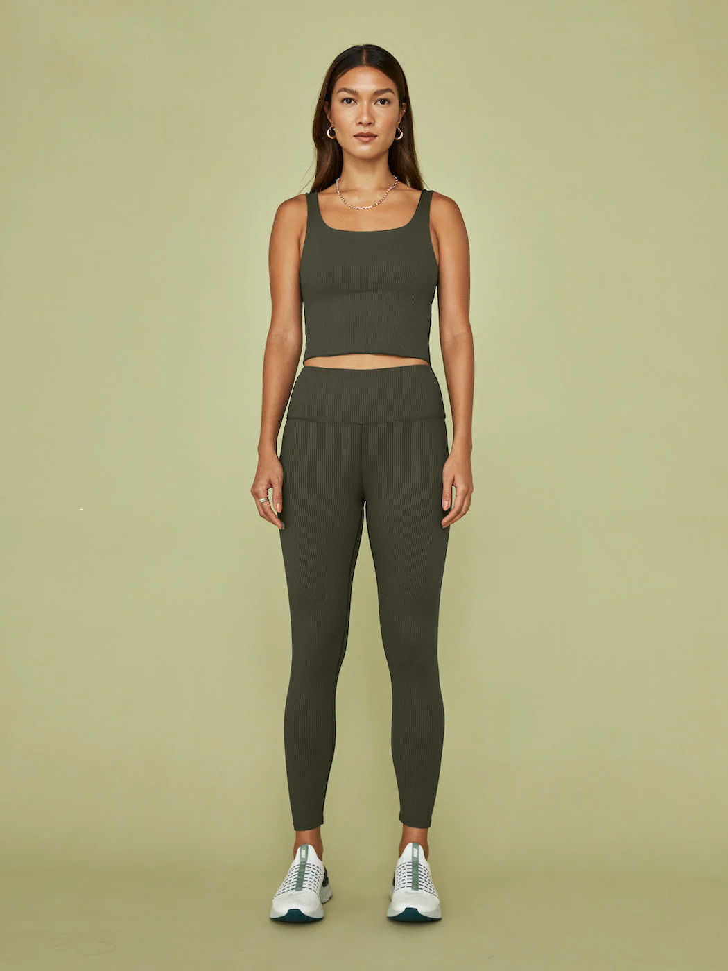 Carbon38 | Ribbed Tank | Olive - Image 3