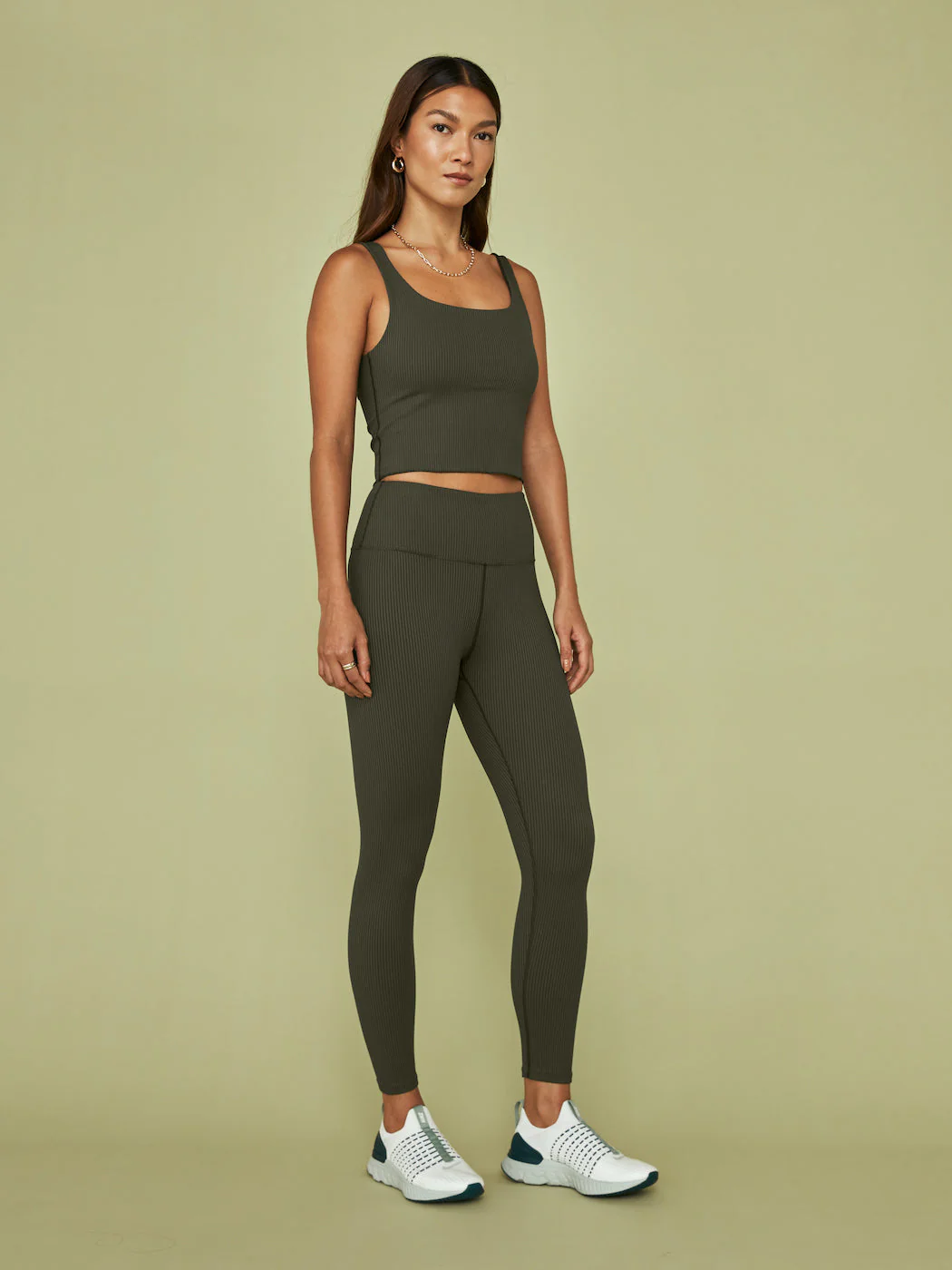 Carbon38 | Ribbed Tank | Olive - Image 4