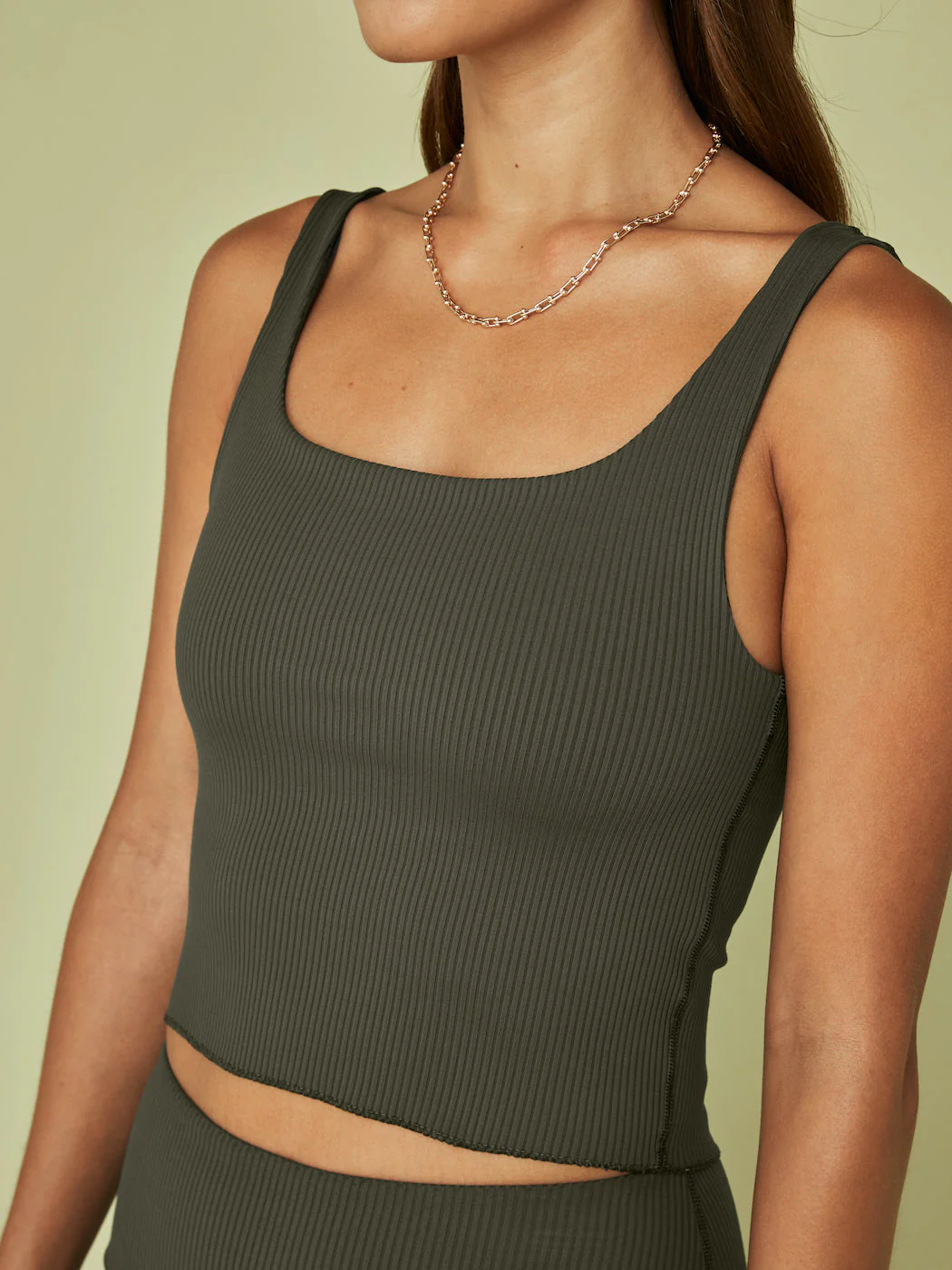 Carbon38 | Ribbed Tank | Olive - Image 5