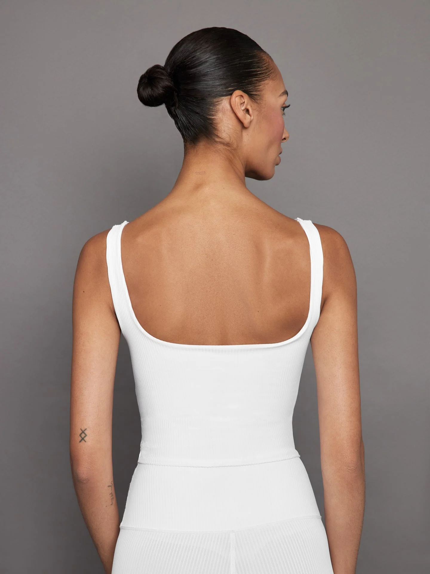 Carbon38 | Ribbed Tank | White - Image 2