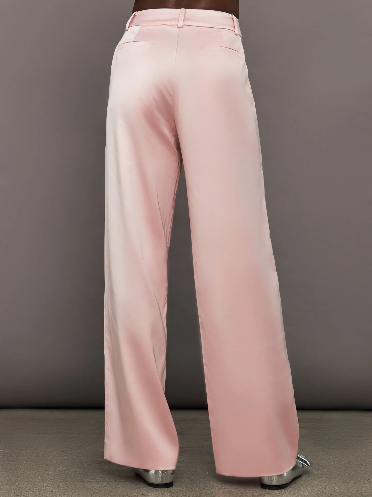 Carbon38 | Satin Straight Leg Pant | Blush - Image 3