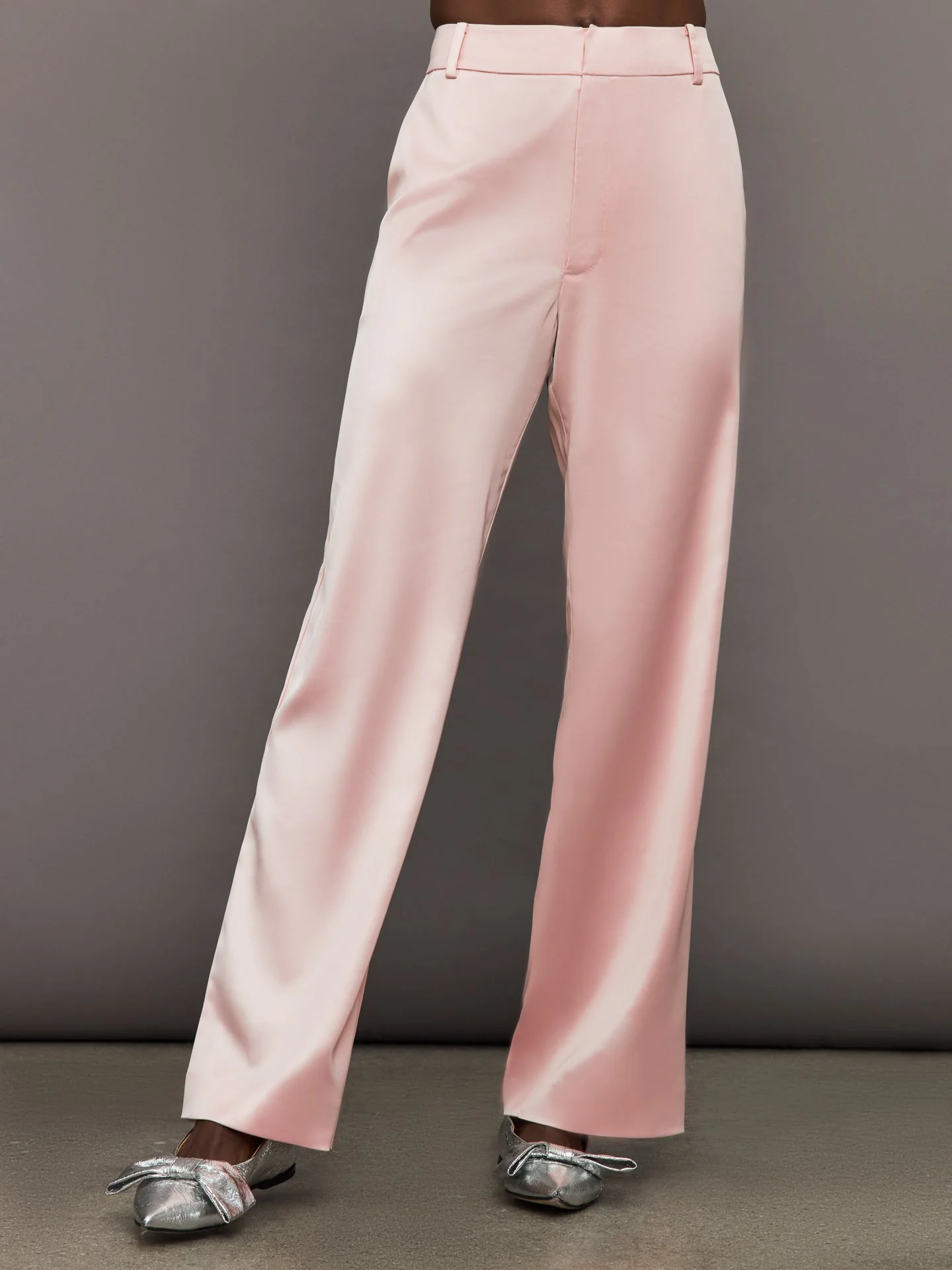 Carbon38 | Satin Straight Leg Pant | Blush - Image 4