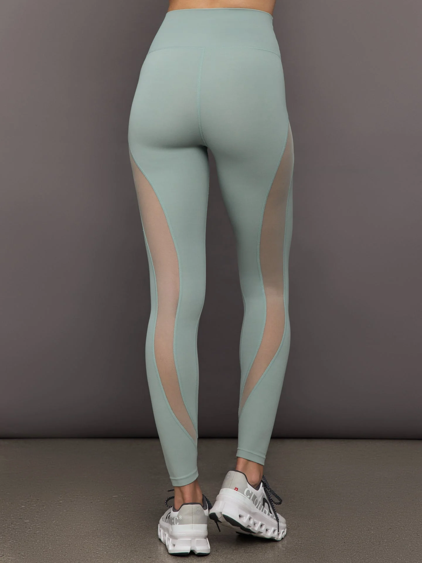 Sheer Spliced Legging in Melt | Sage - Image 5