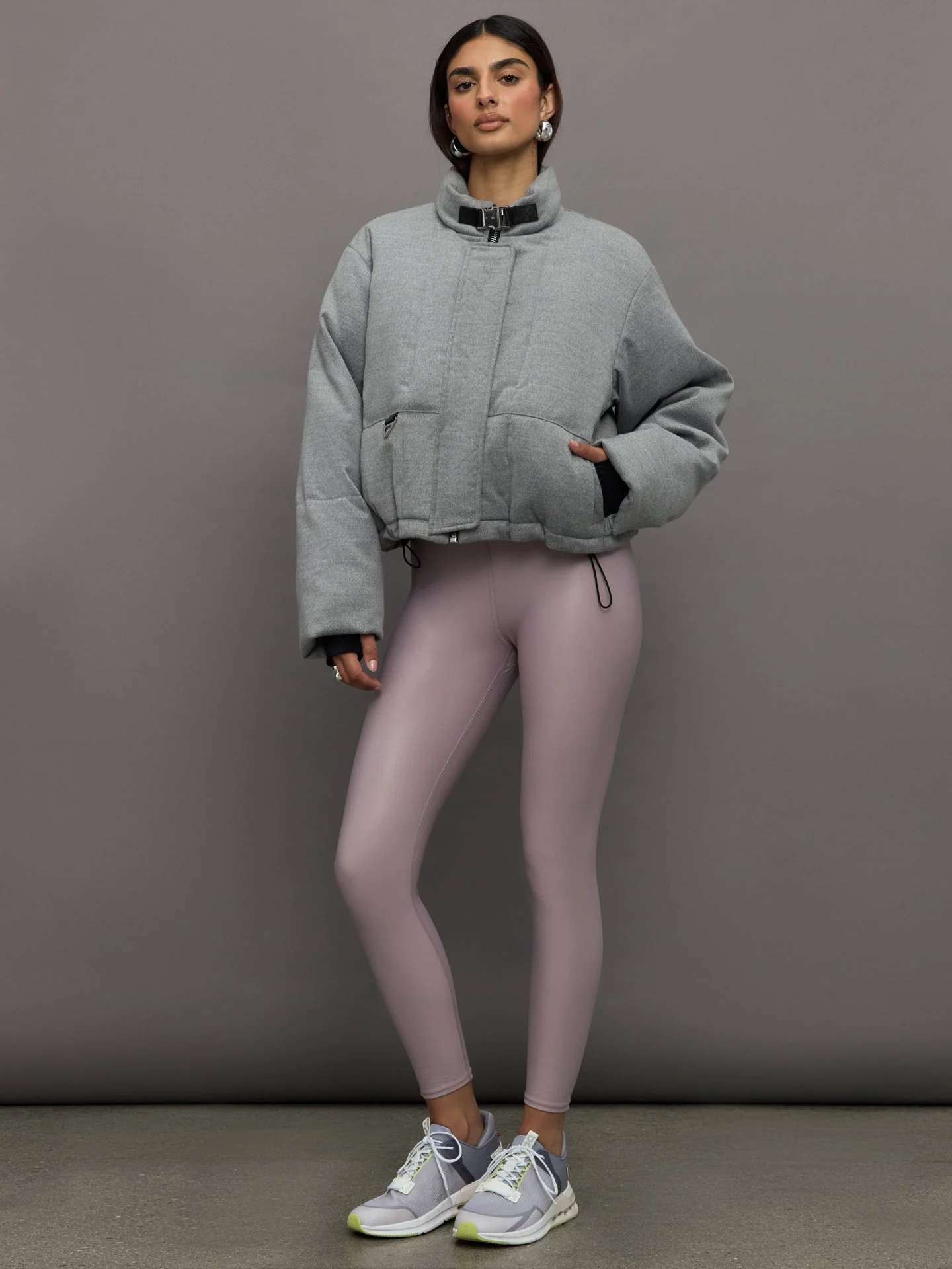 Shoreditch Ski Club | Hallie Mae Puffer | Grey Marl - Image 3
