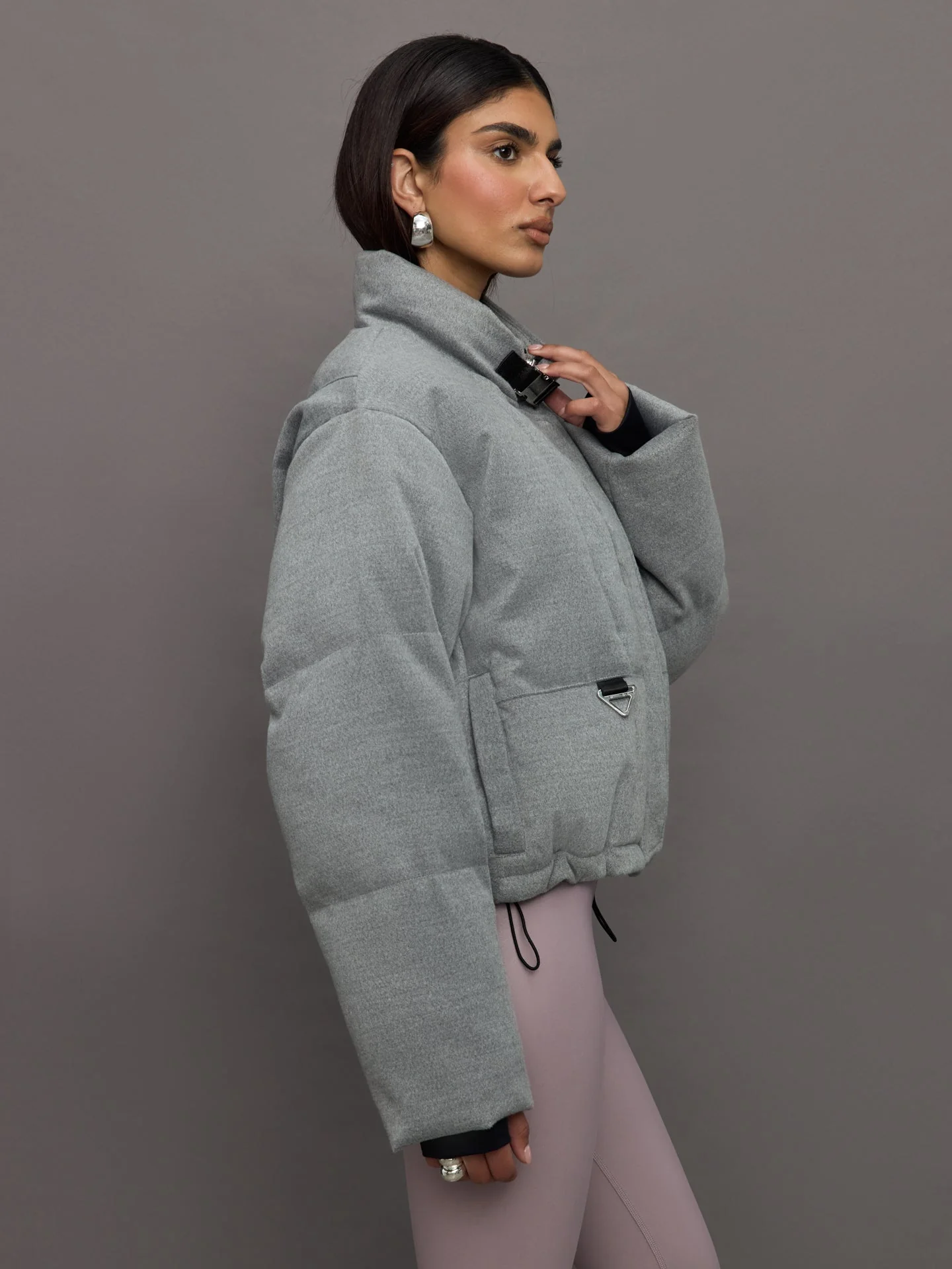 Shoreditch Ski Club | Hallie Mae Puffer | Grey Marl - Image 4