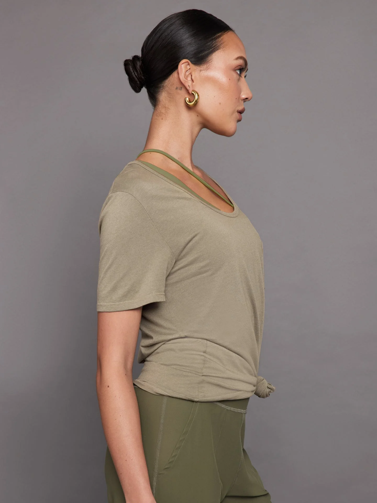 Carbon38 | Short Sleeve Pocket Tee | Silversage - Image 4