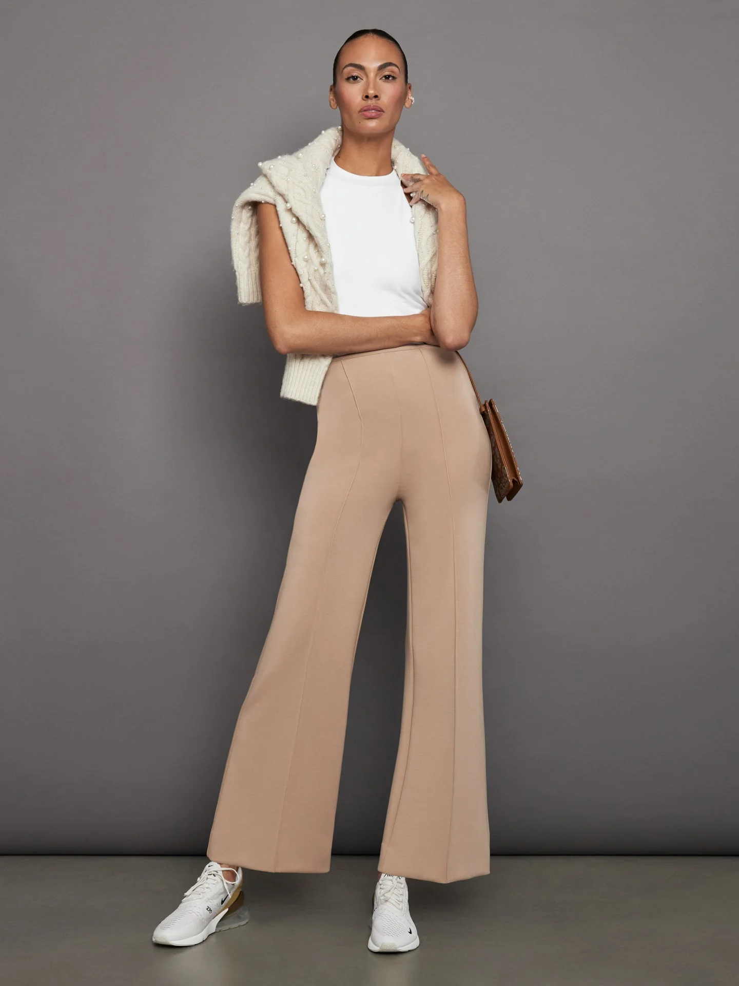 Carbon38 | SLEEVELESS MOCK NECK TOP IN MELT | White - Image 5