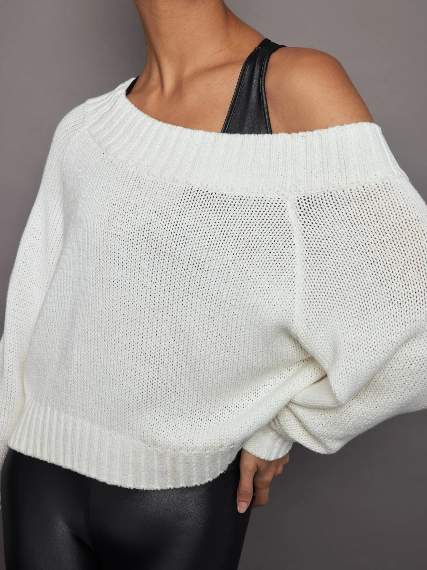 Carbon38 | Slouchy Knit Sweater | Off White - Image 5