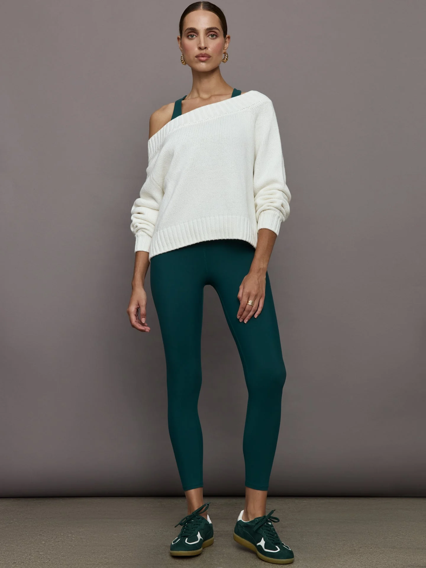 Carbon38 | Slouchy Off Shoulder Sweater | Off White - Image 2