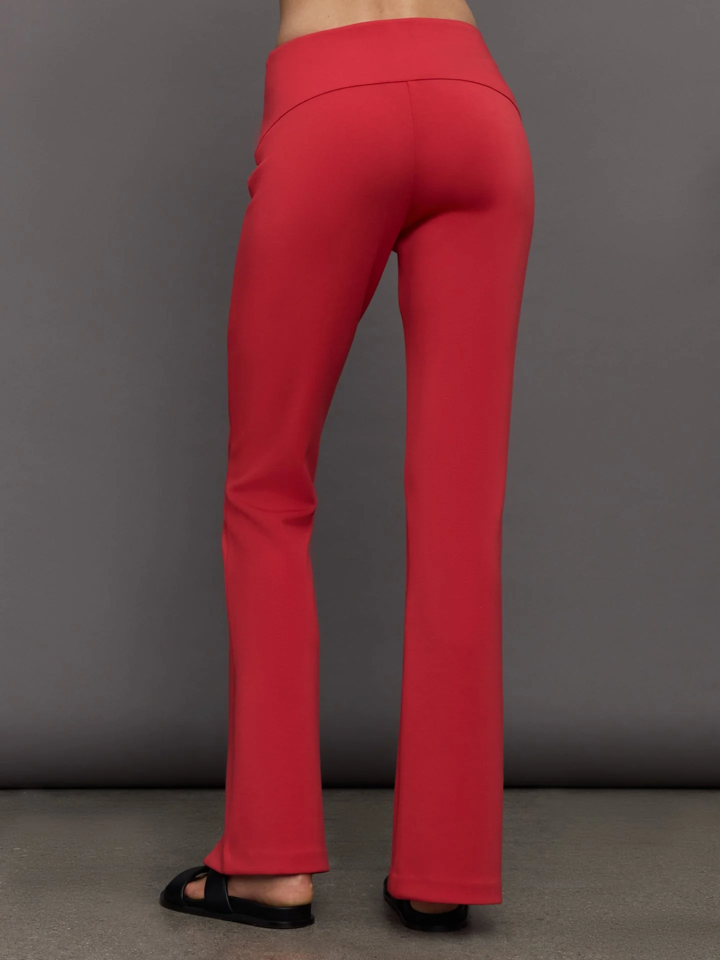 Carbon38 | Split Leg Pant in Scuba | Tomato - Image 4