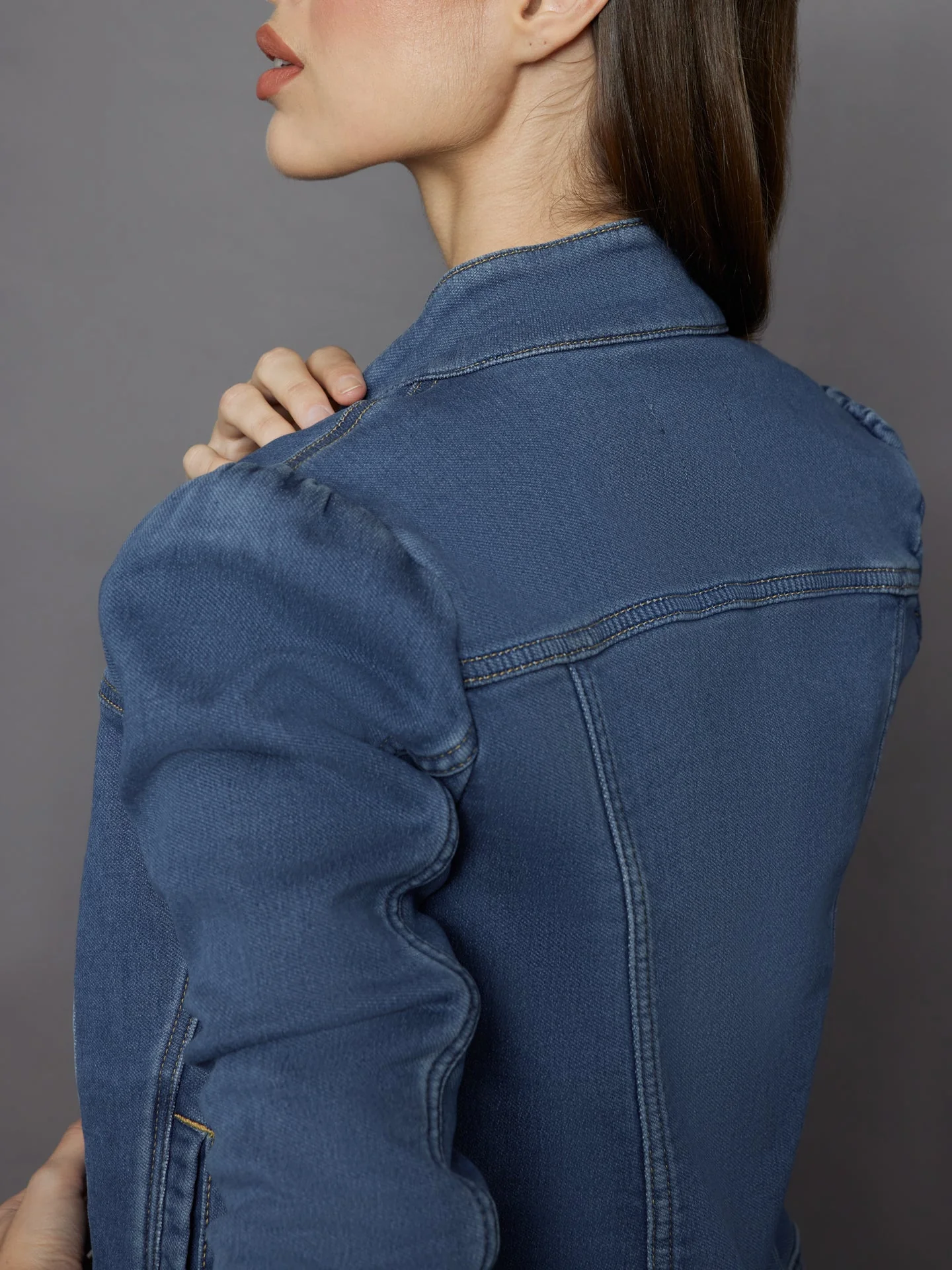 Carbon38 | Tailored Denim Jacket | Medium Wash - Image 2