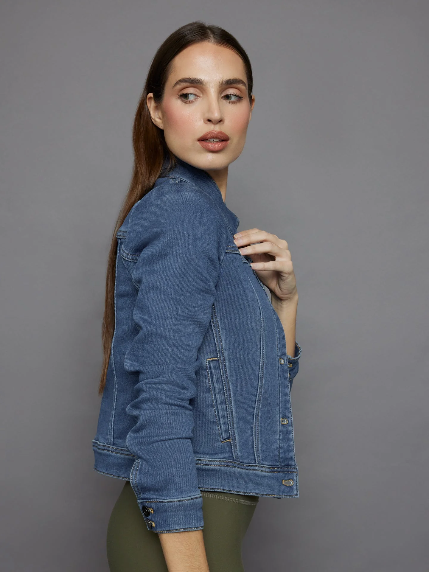 Carbon38 | Tailored Denim Jacket | Medium Wash - Image 3