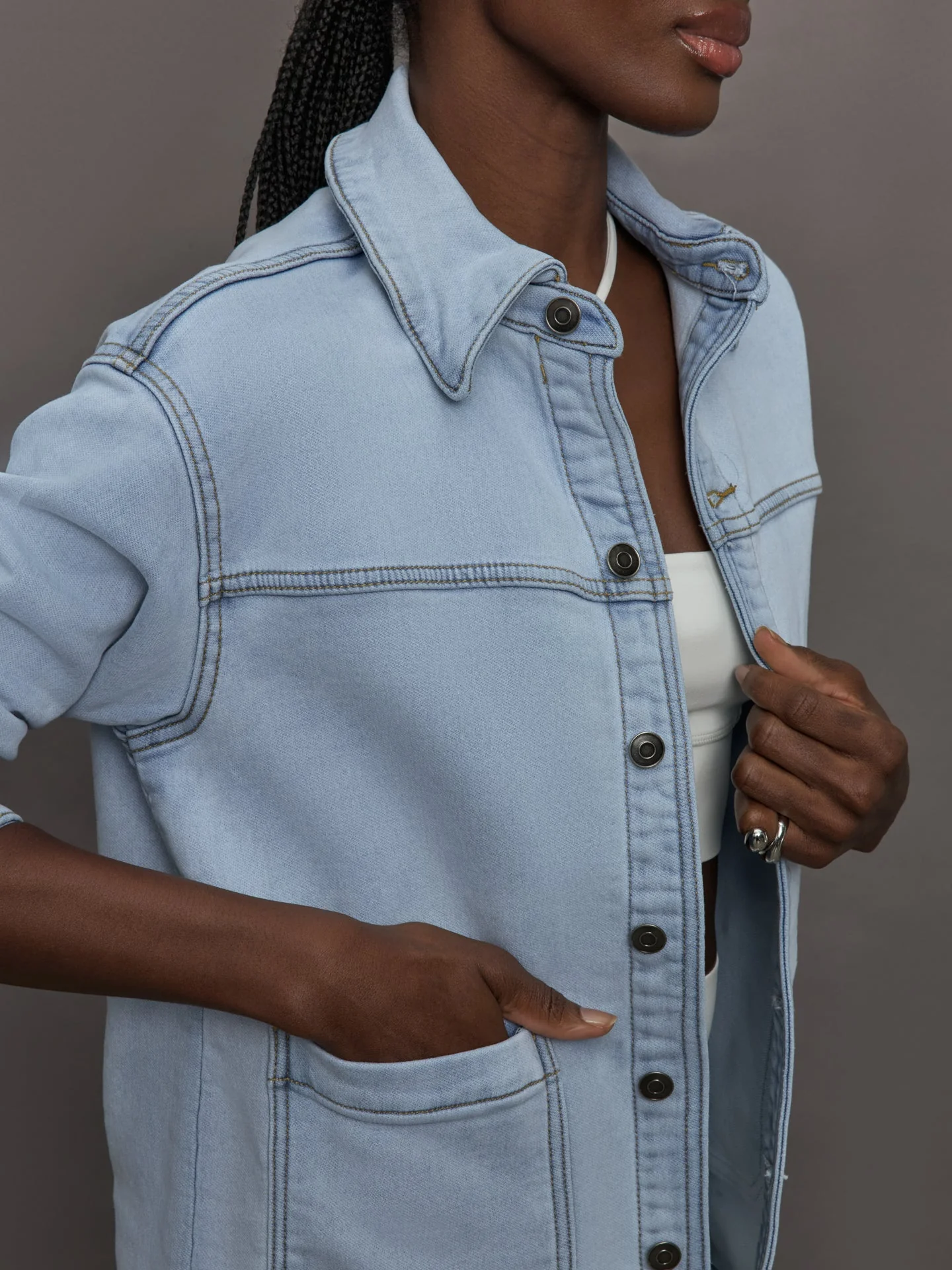 Carbon38 | The Denim Shirt Jacket | Denim Blue - Image 3