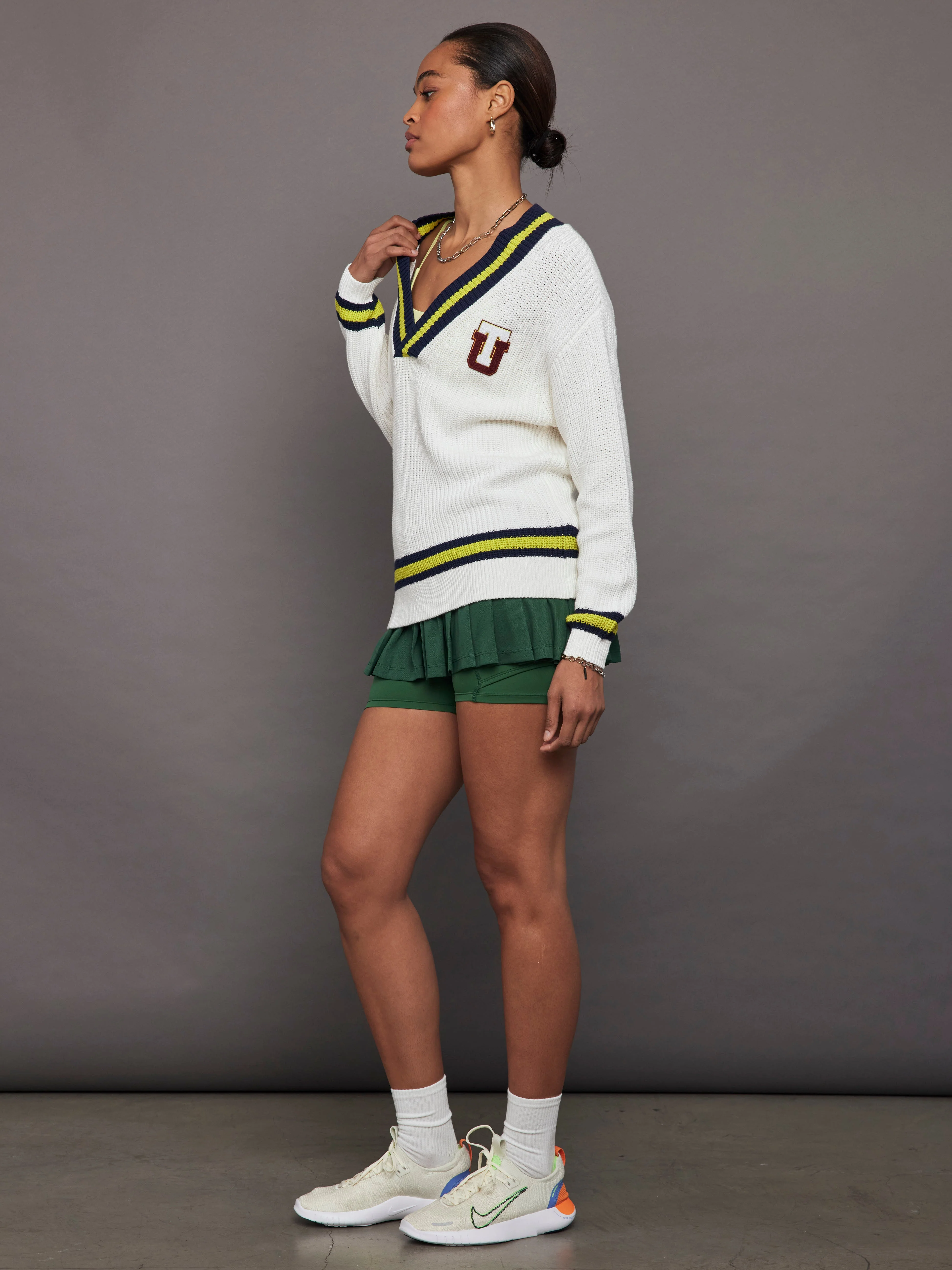 The Upside | Oxford Sloan Skirt | Green - Image 2