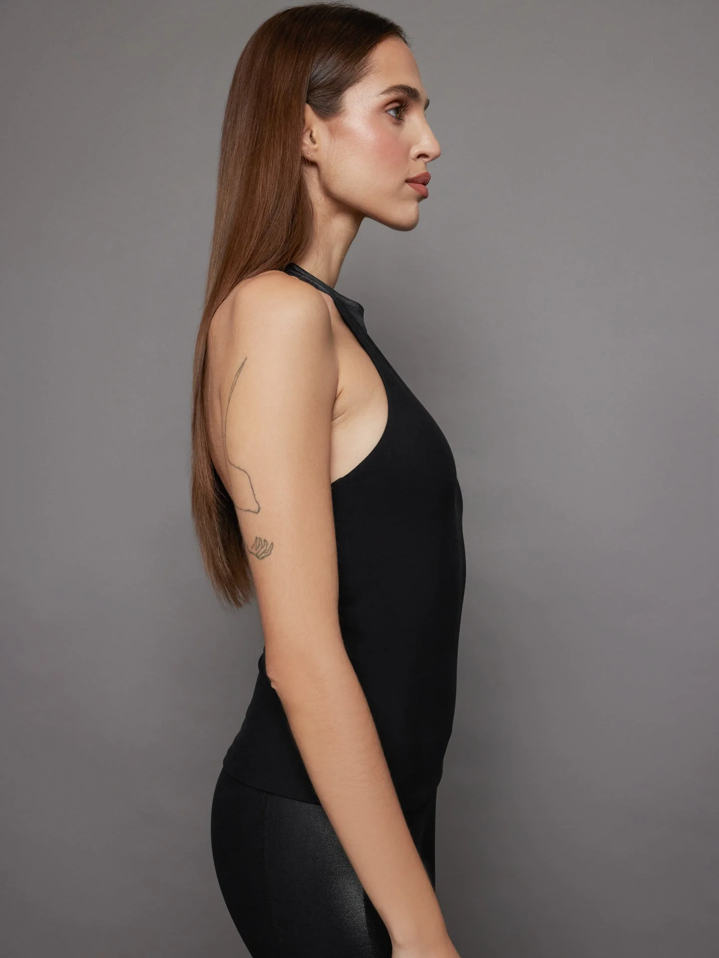 Carbon38 | Tuxedo Mock Neck Top | Black - Image 3