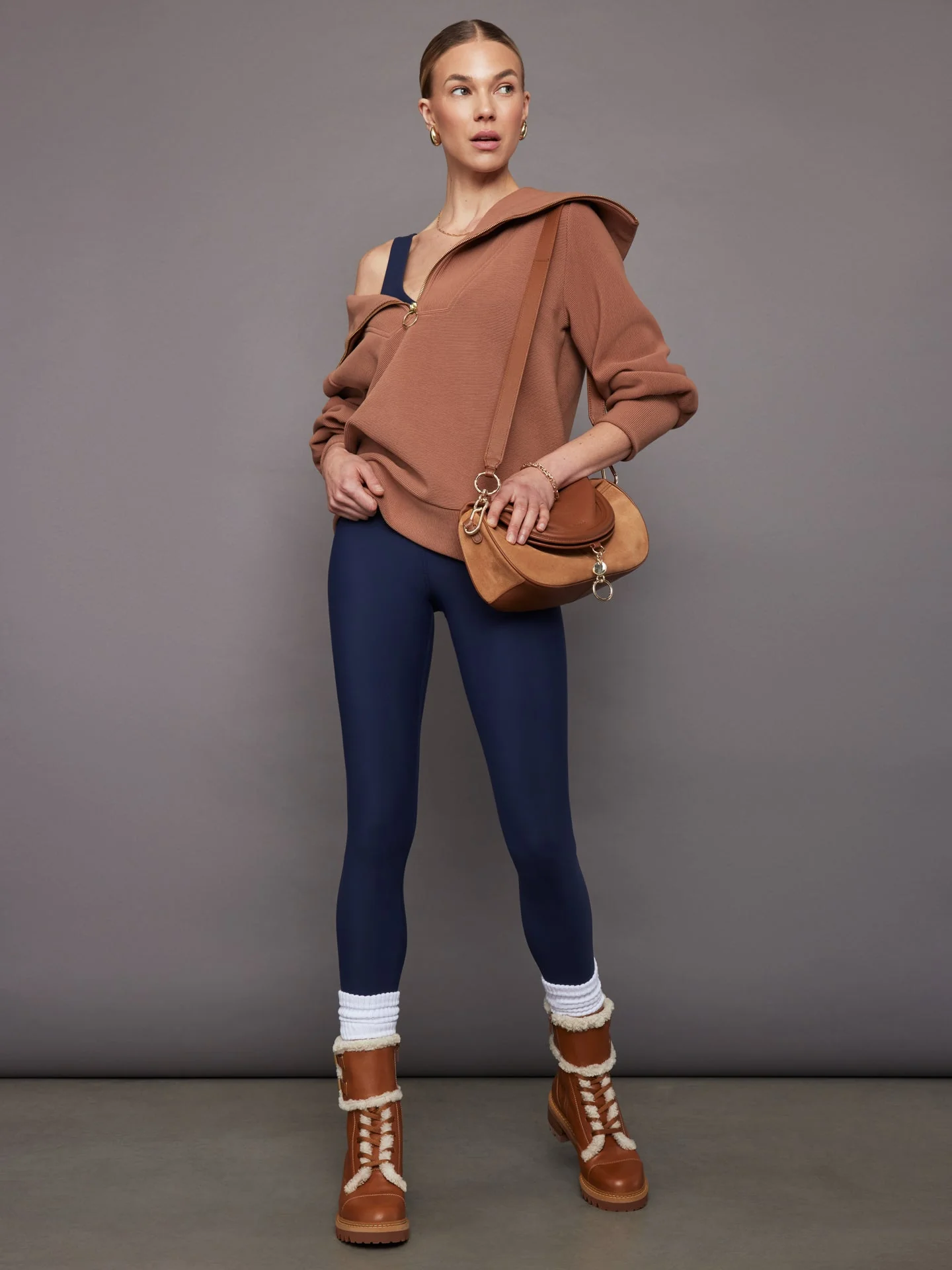 Carbon38 | V-Neck Jumpsuit in Melt | Navy Blazer - Image 5