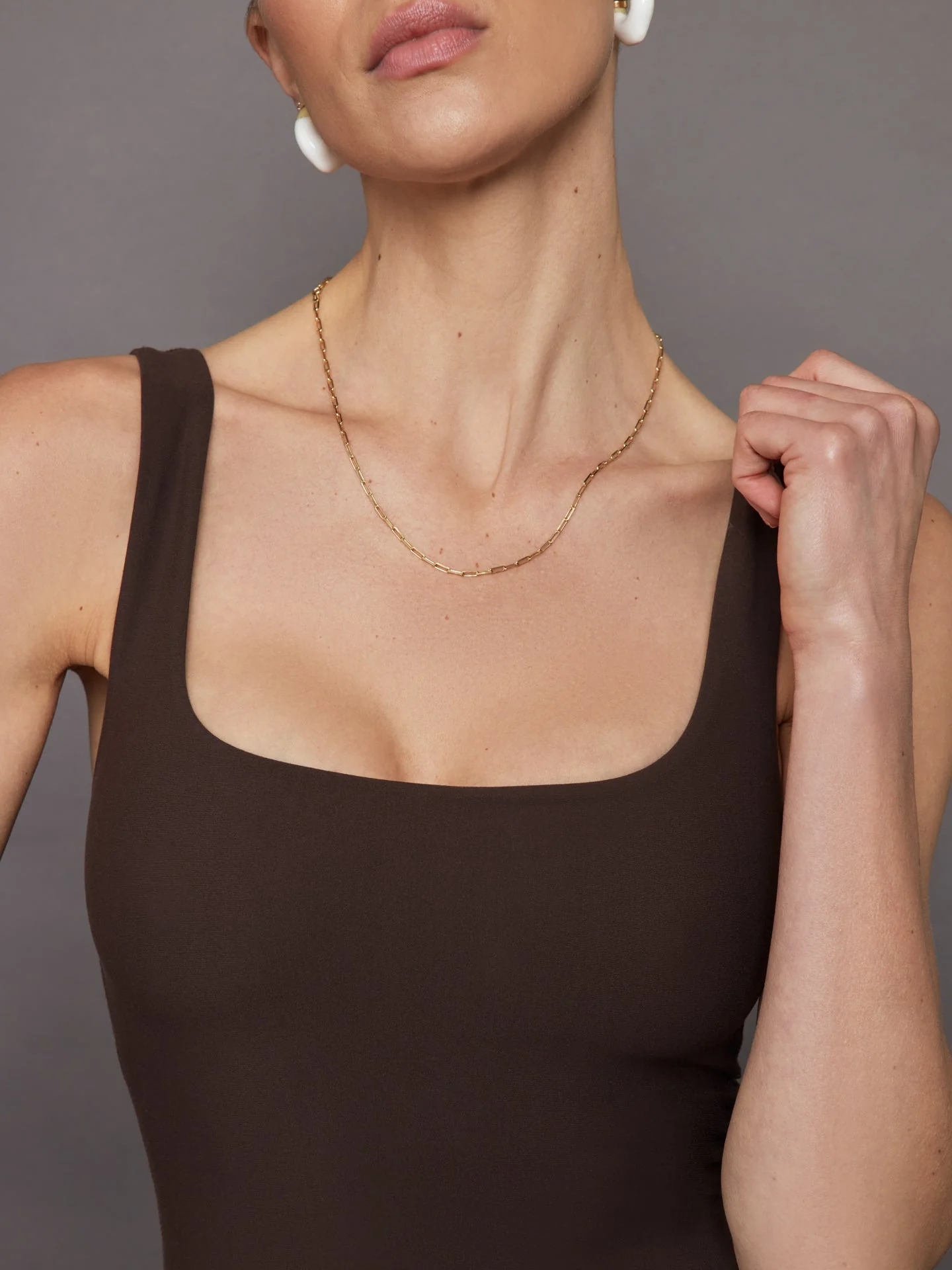 Carbon38 | Wide Scoop Bra Tank in Melt | Dark Oak - Image 3