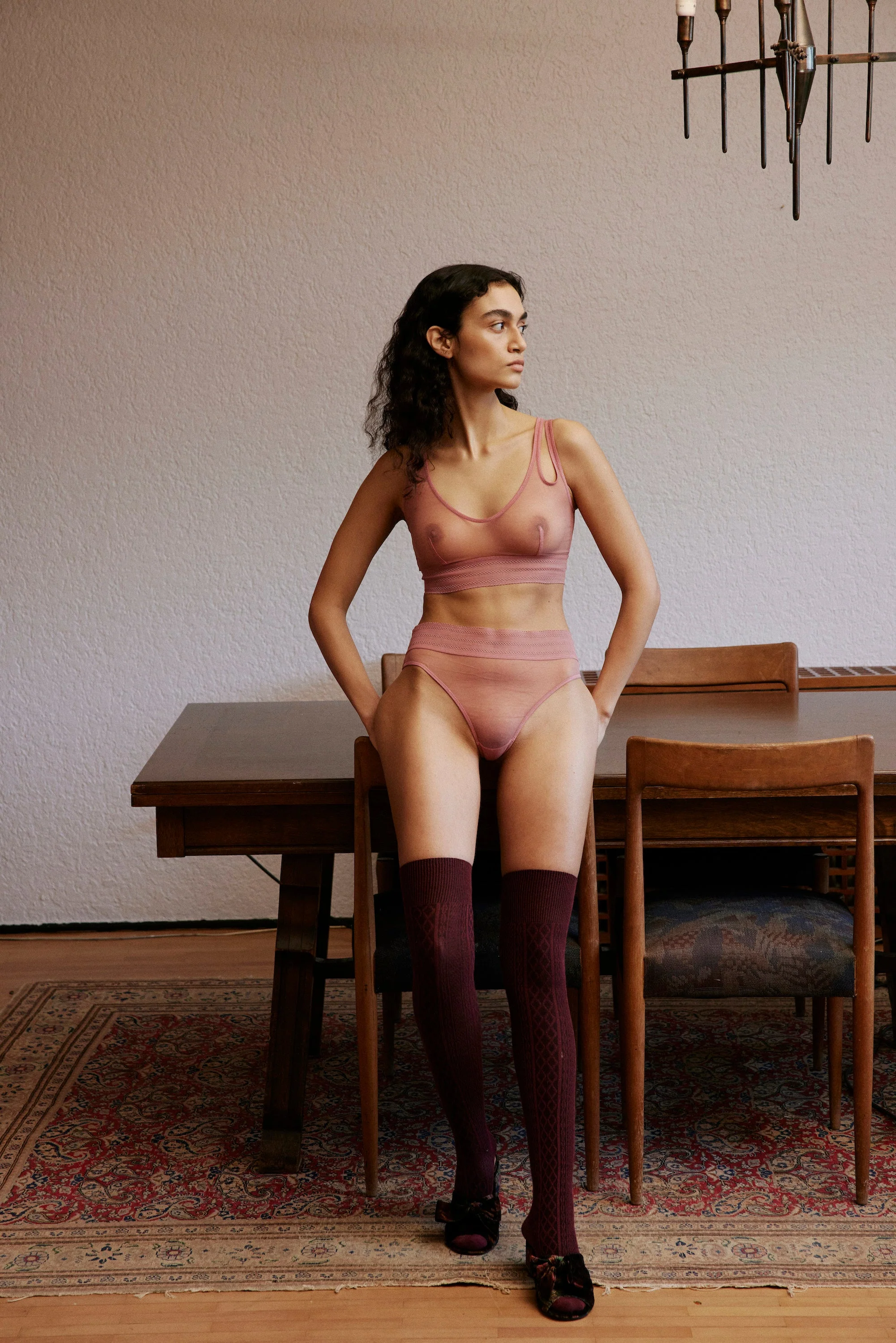 Bare Cut Out Soft Sporty Bra | Rose Dust - Image 2