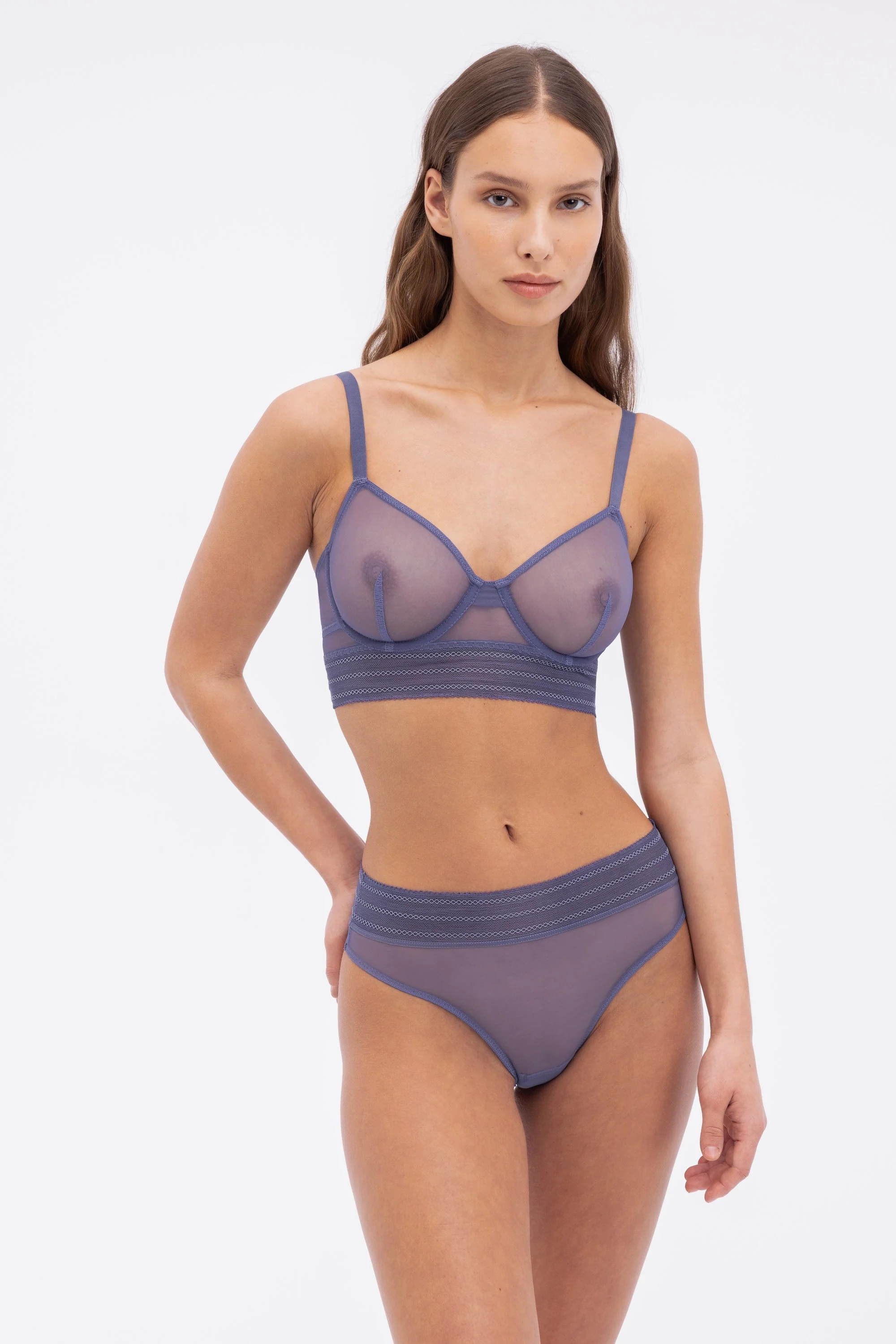 Bare Underwire Full Cup Longline Bra | Dusk - Image 4