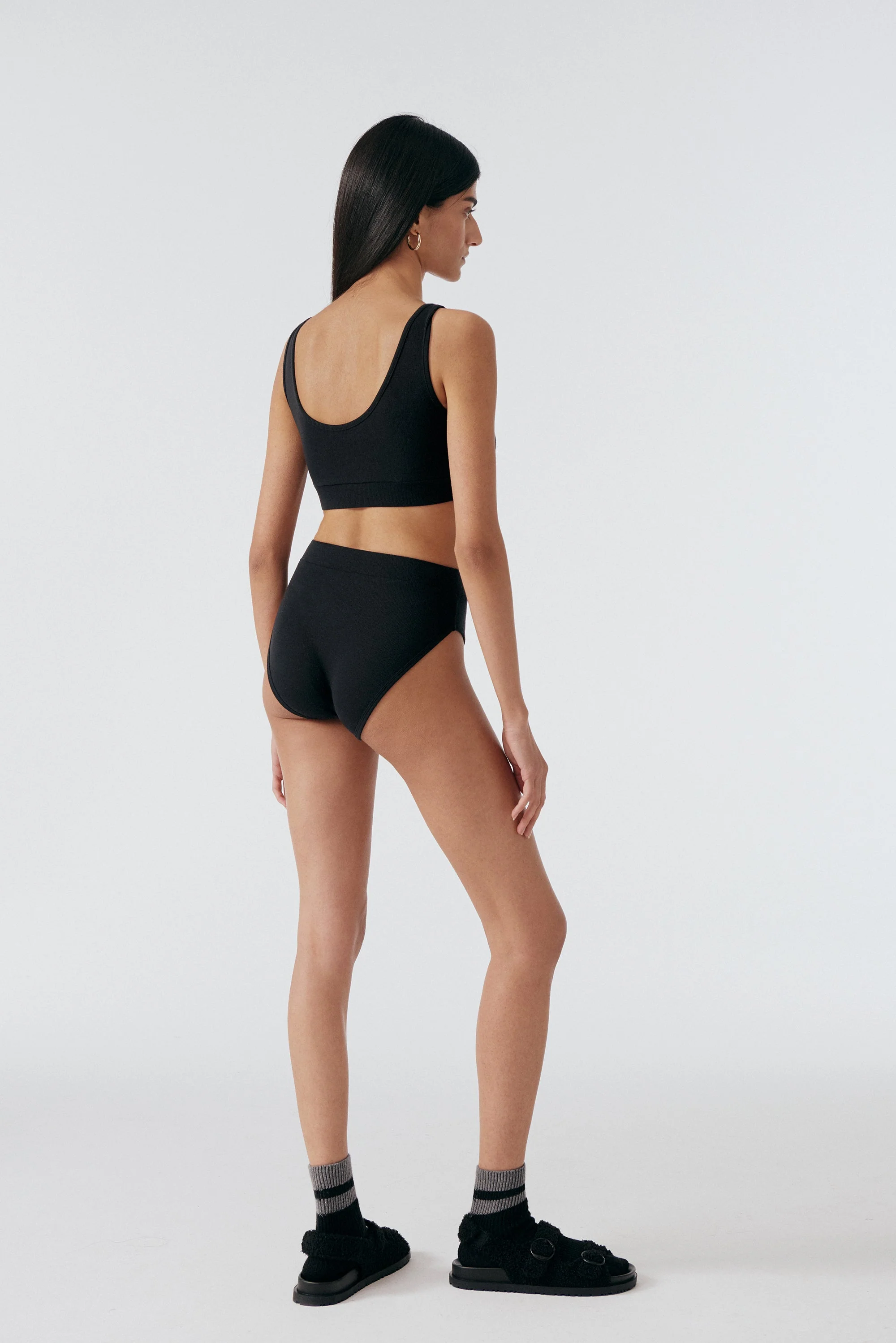 Base Layer High Leg Brief | Black - Image 2