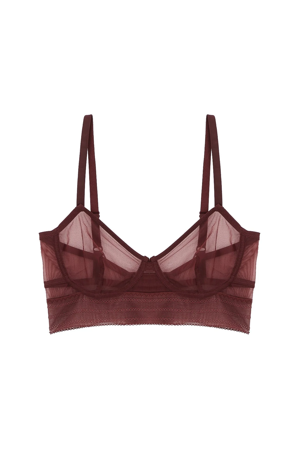Bare Underwire Full Cup Longline Bra | Bloodstone