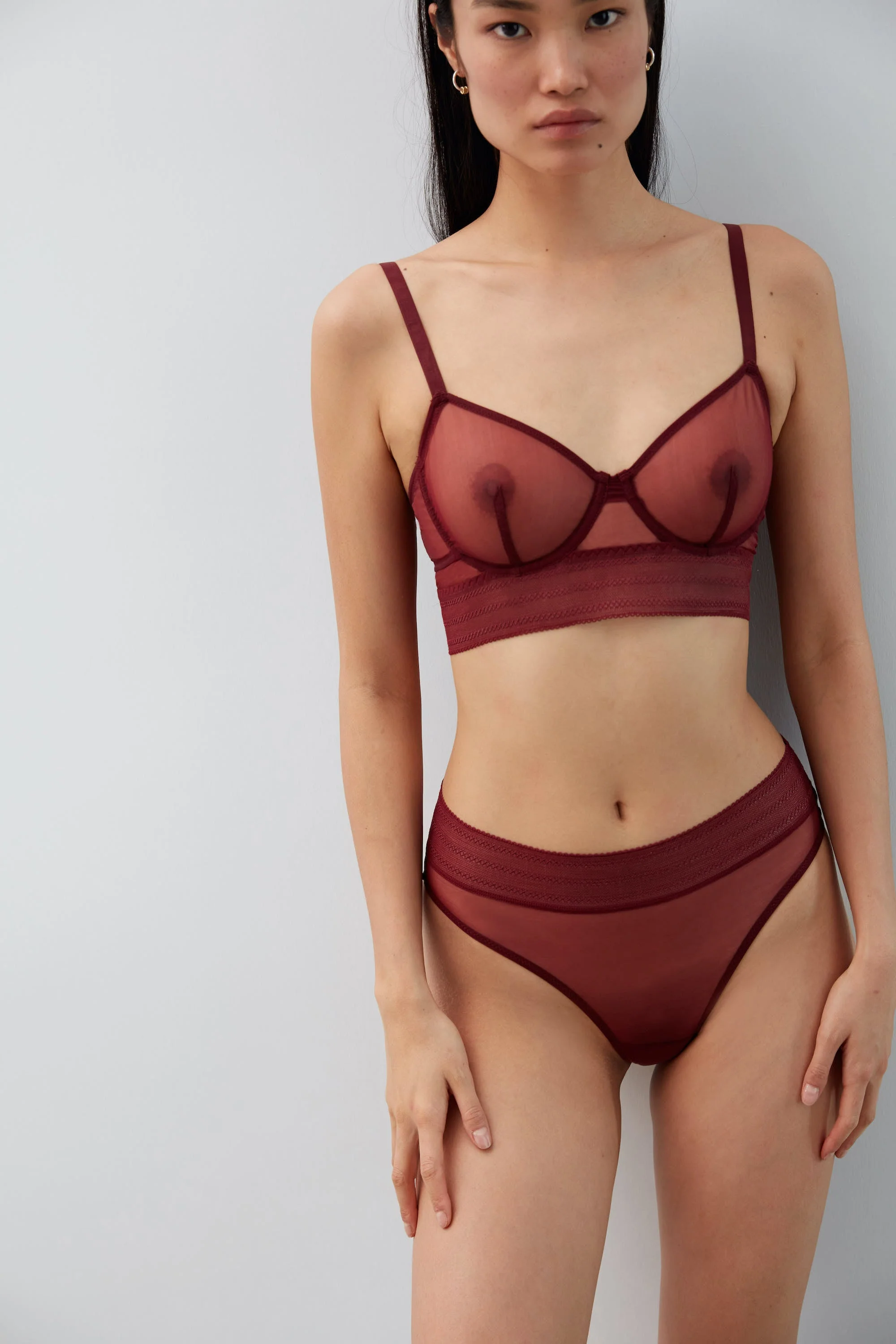 Bare Underwire Full Cup Longline Bra | Bloodstone - Image 3