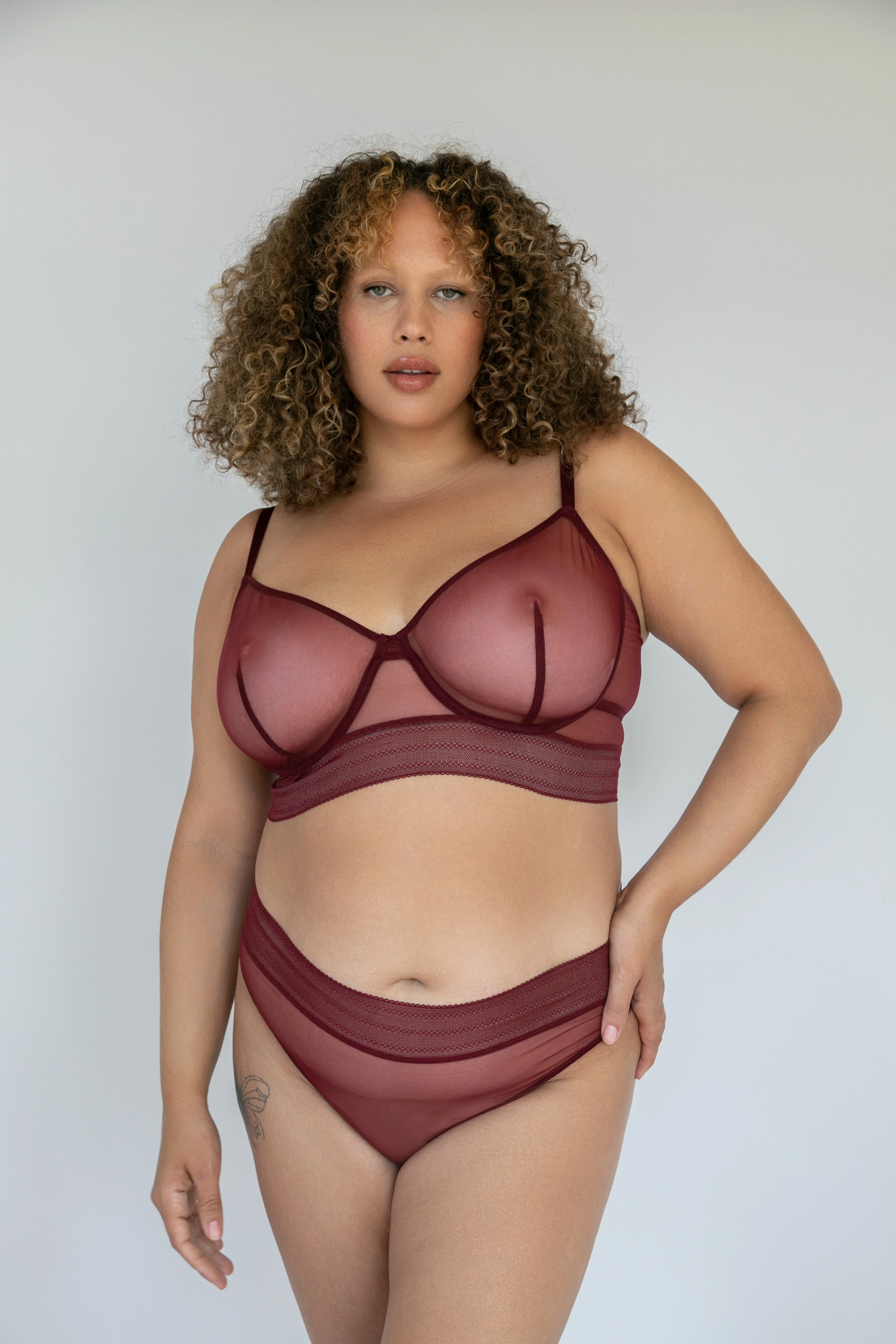 Bare Underwire Full Cup Longline Bra | Bloodstone - Image 4