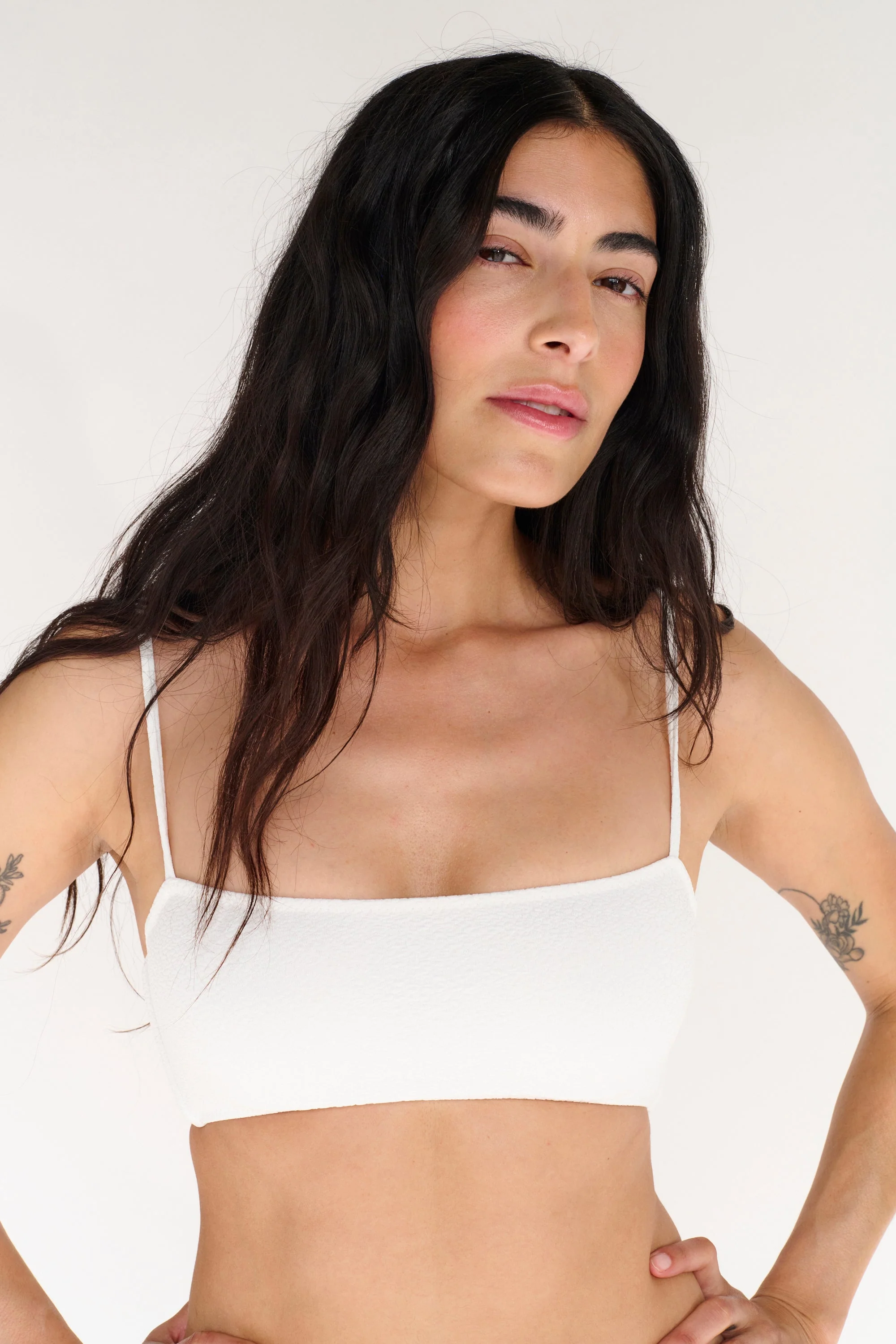Boucle Hidden Underwire Bikini Top | White - Image 4
