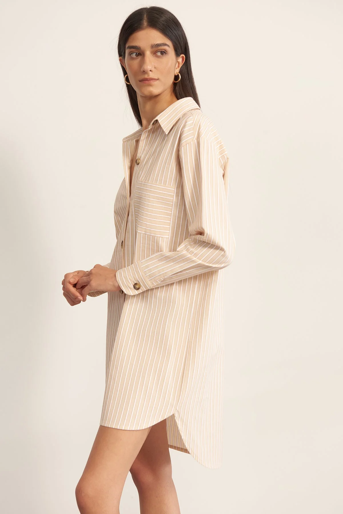 Hamptons Shirt Dress | Flax - Image 2