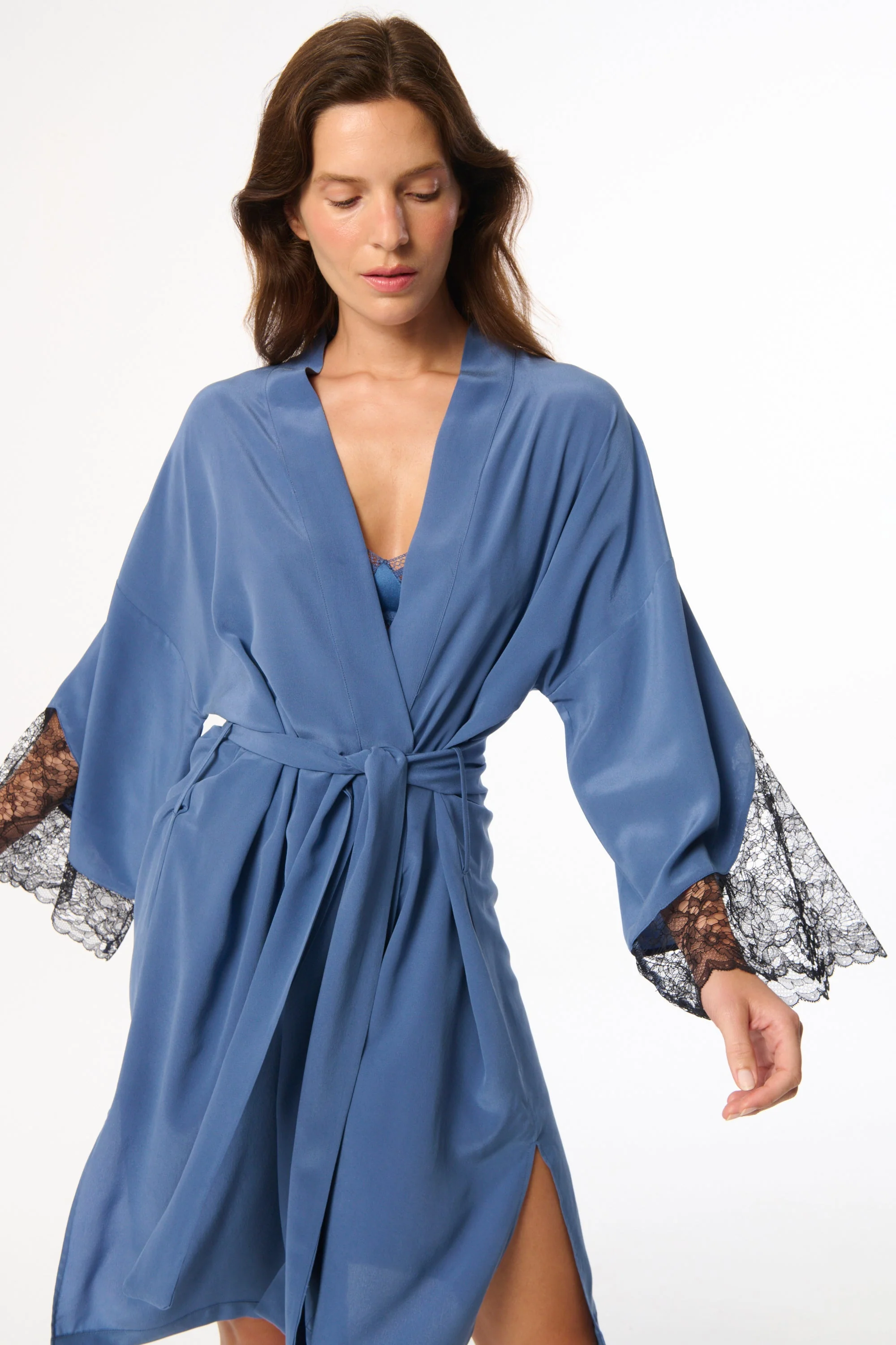 Jasmine Robe | Lapis/Black - Image 2