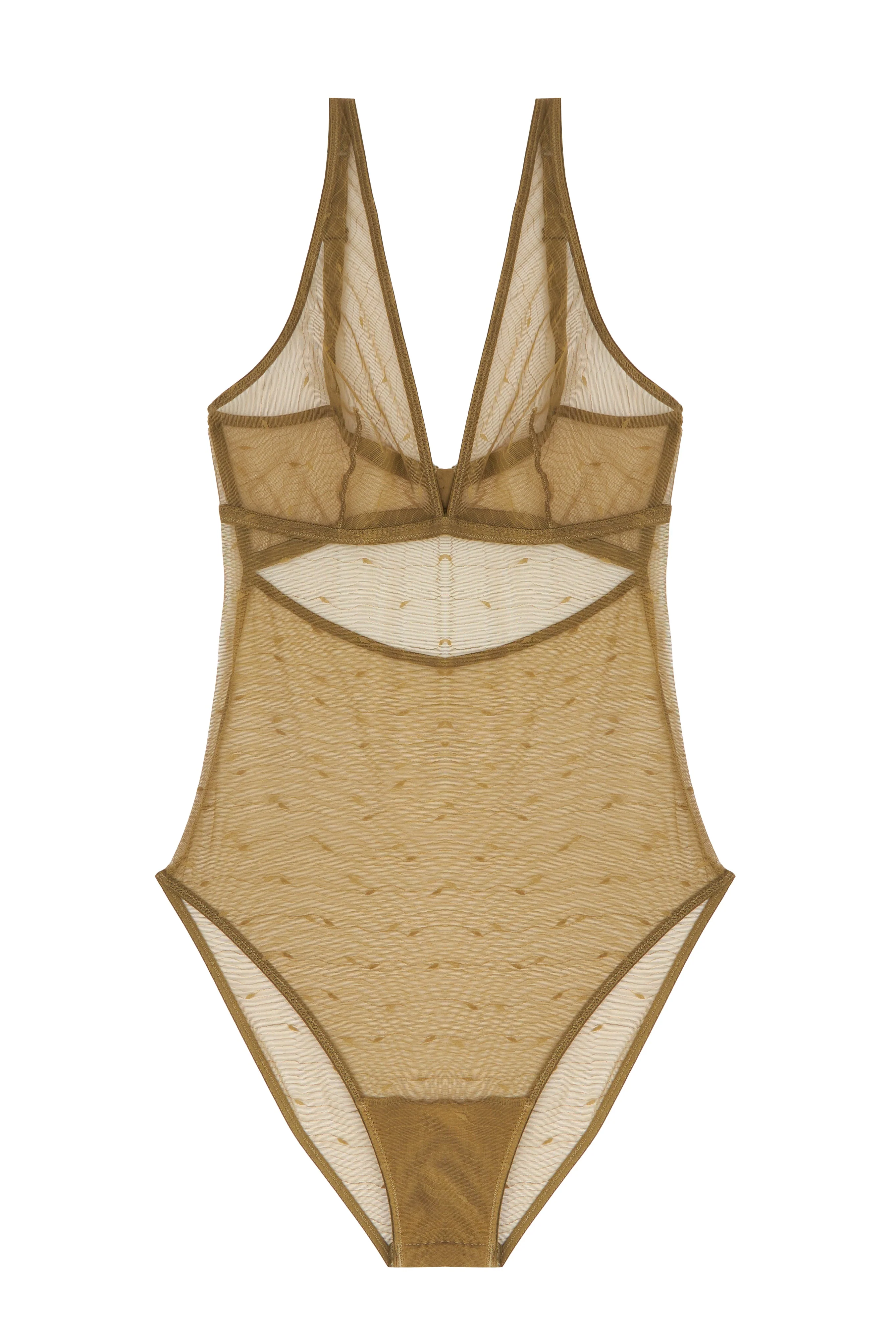 Kate Soft Plunge Bodysuit | Leaf