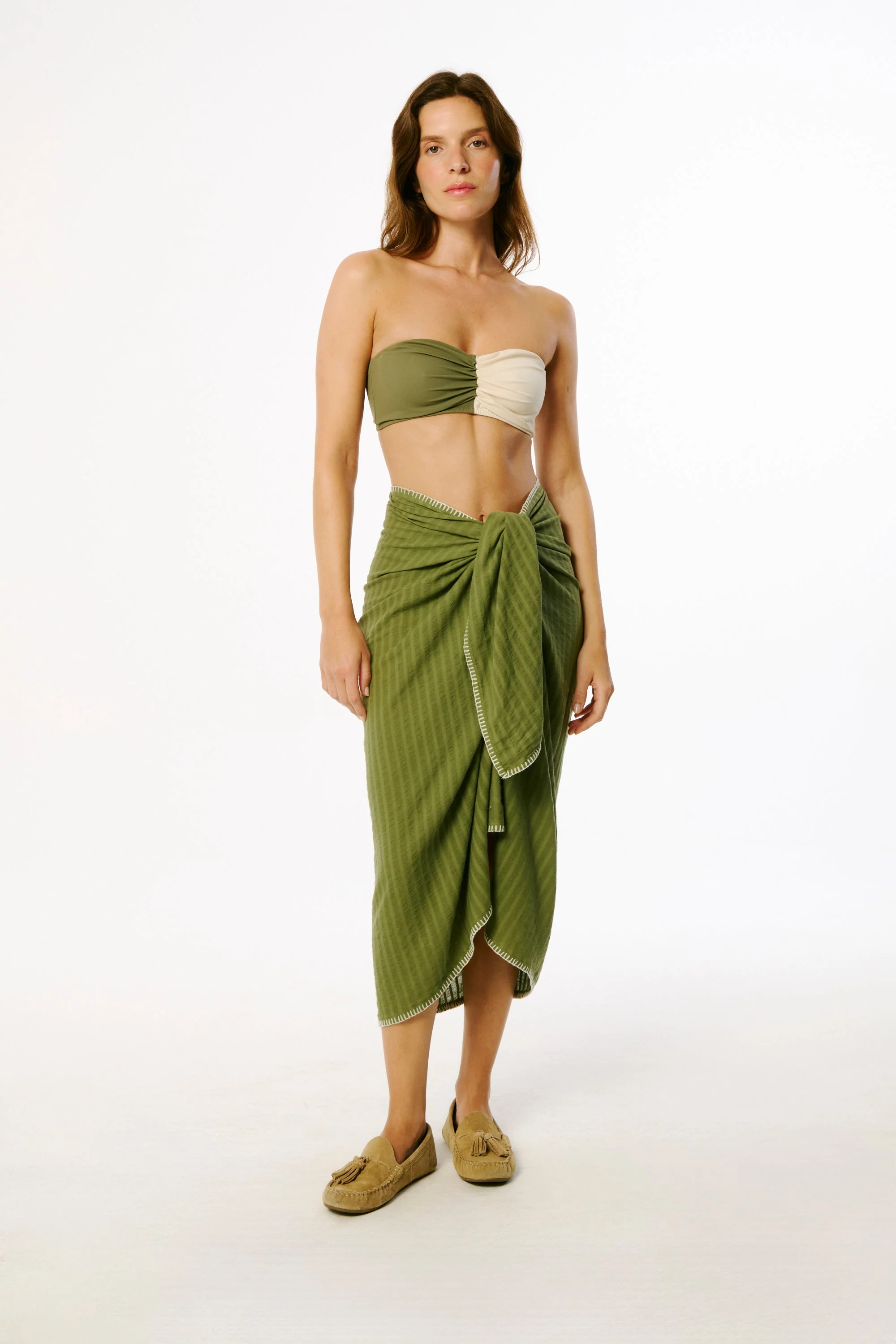 Paros Pareo / Sarong | Olive - Image 2