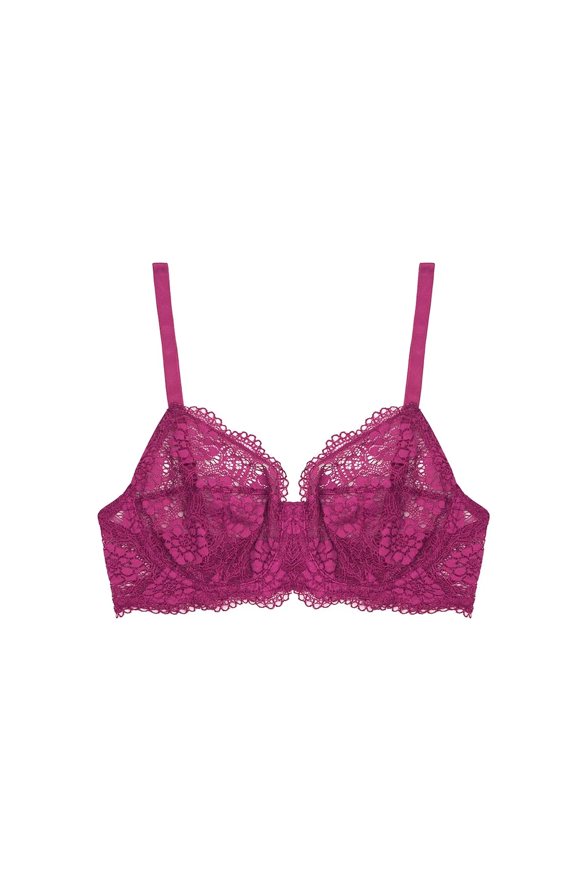 Peony Underwire Full Cup Bra | Fuchsia