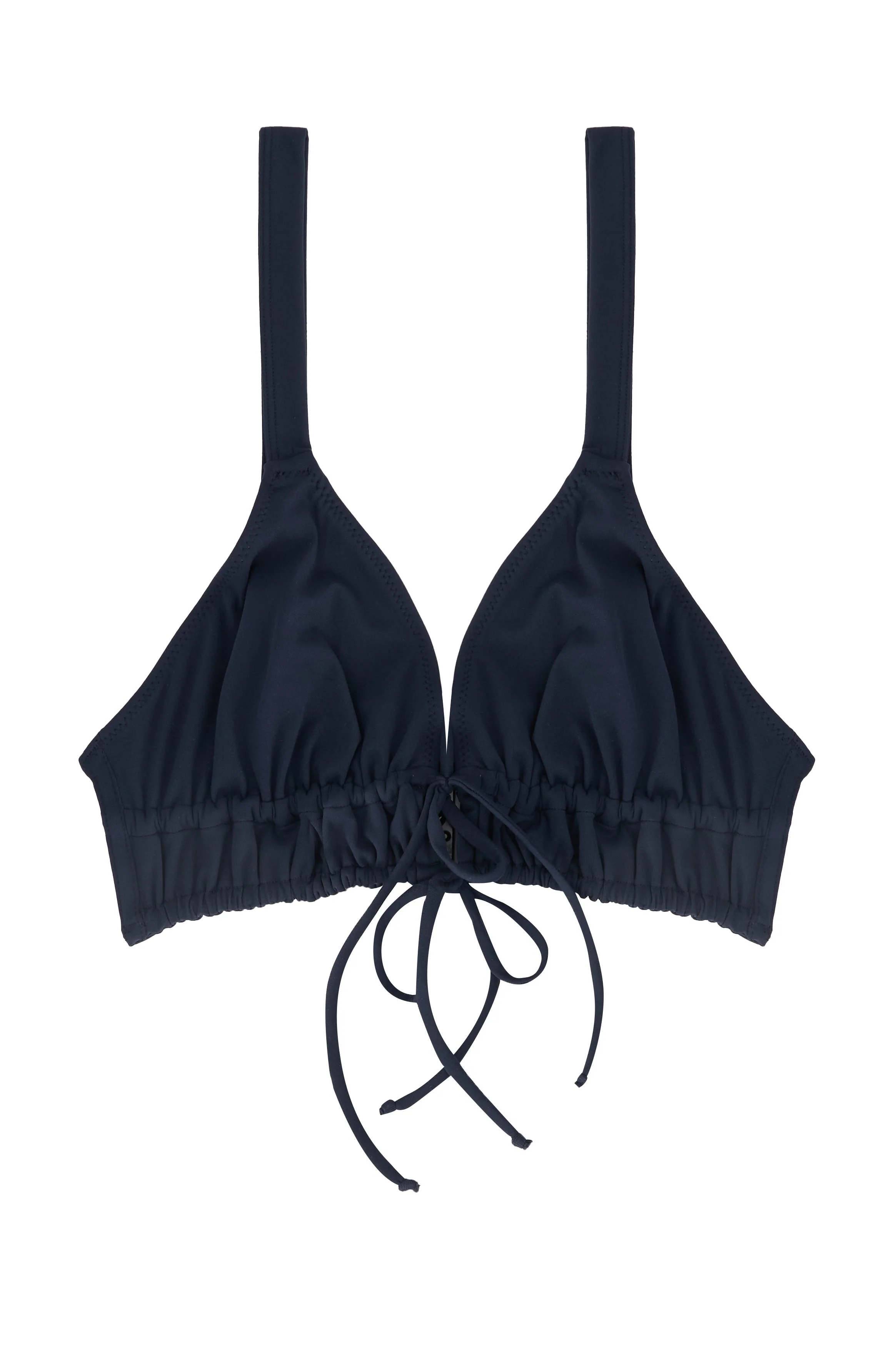 Tori Triangle Tie Detailed Bikini Top | Deep Blue