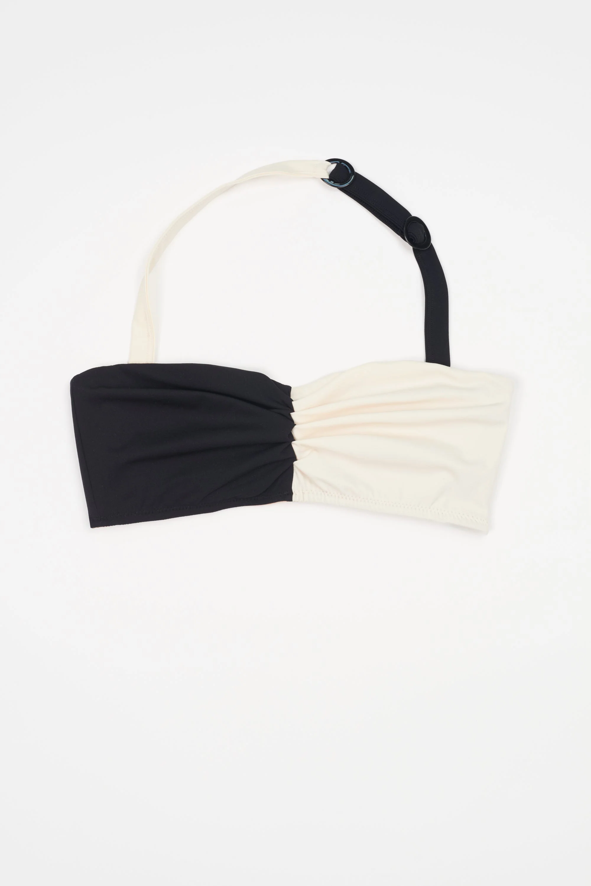 Paros Strapless Underwire Bikini Top | Black/Cream