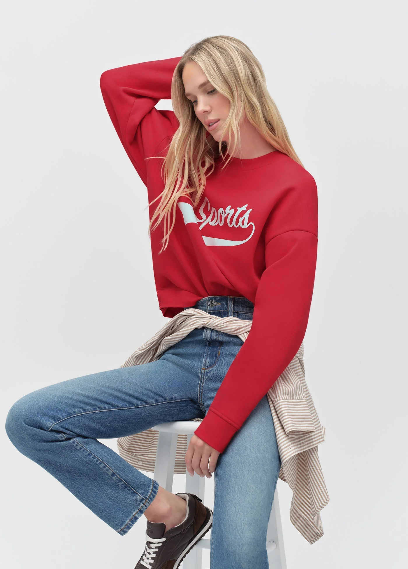 Go Sports Sweatshirt | Red White