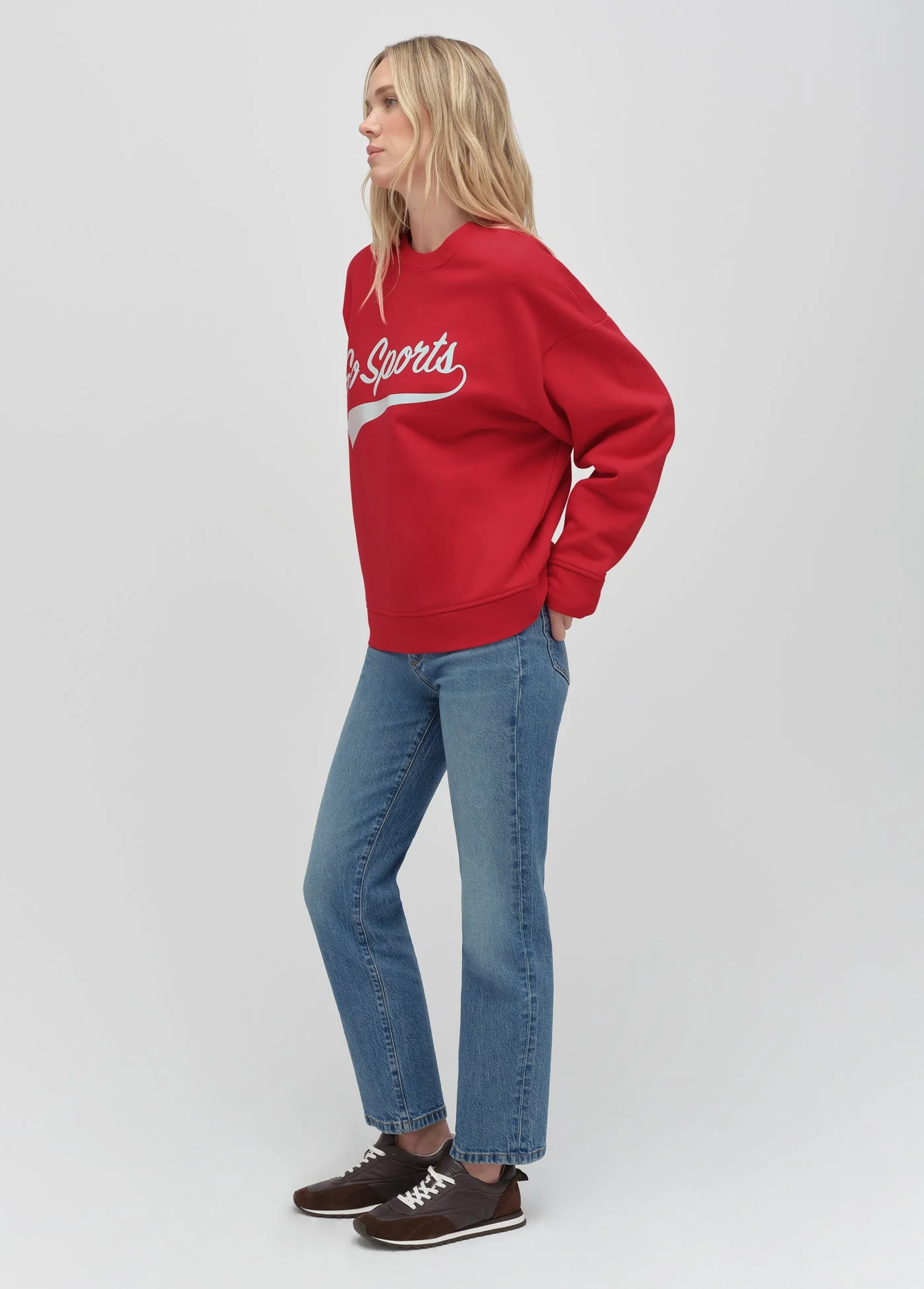 Go Sports Sweatshirt | Red White - Image 4