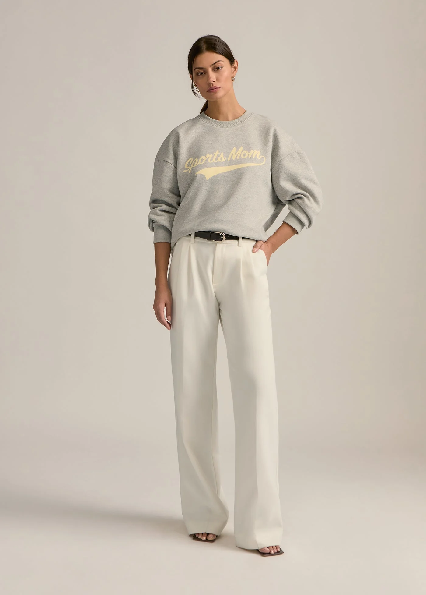Sports Mom Sweatshirt | Heather Grey - Image 2