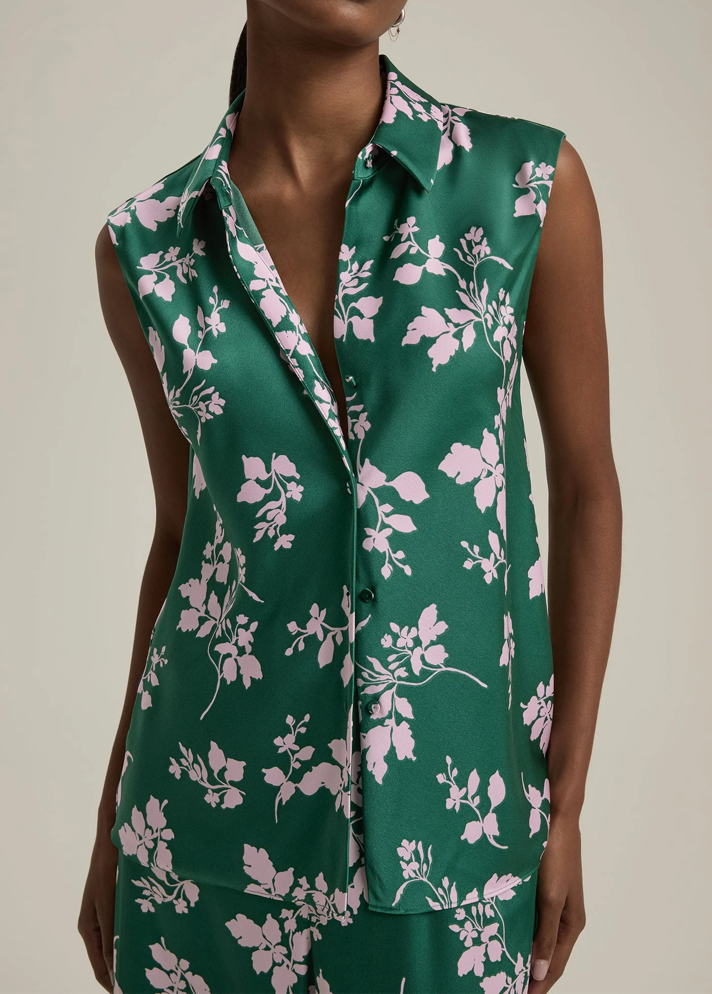 The Agatha Top | Emerald Floral