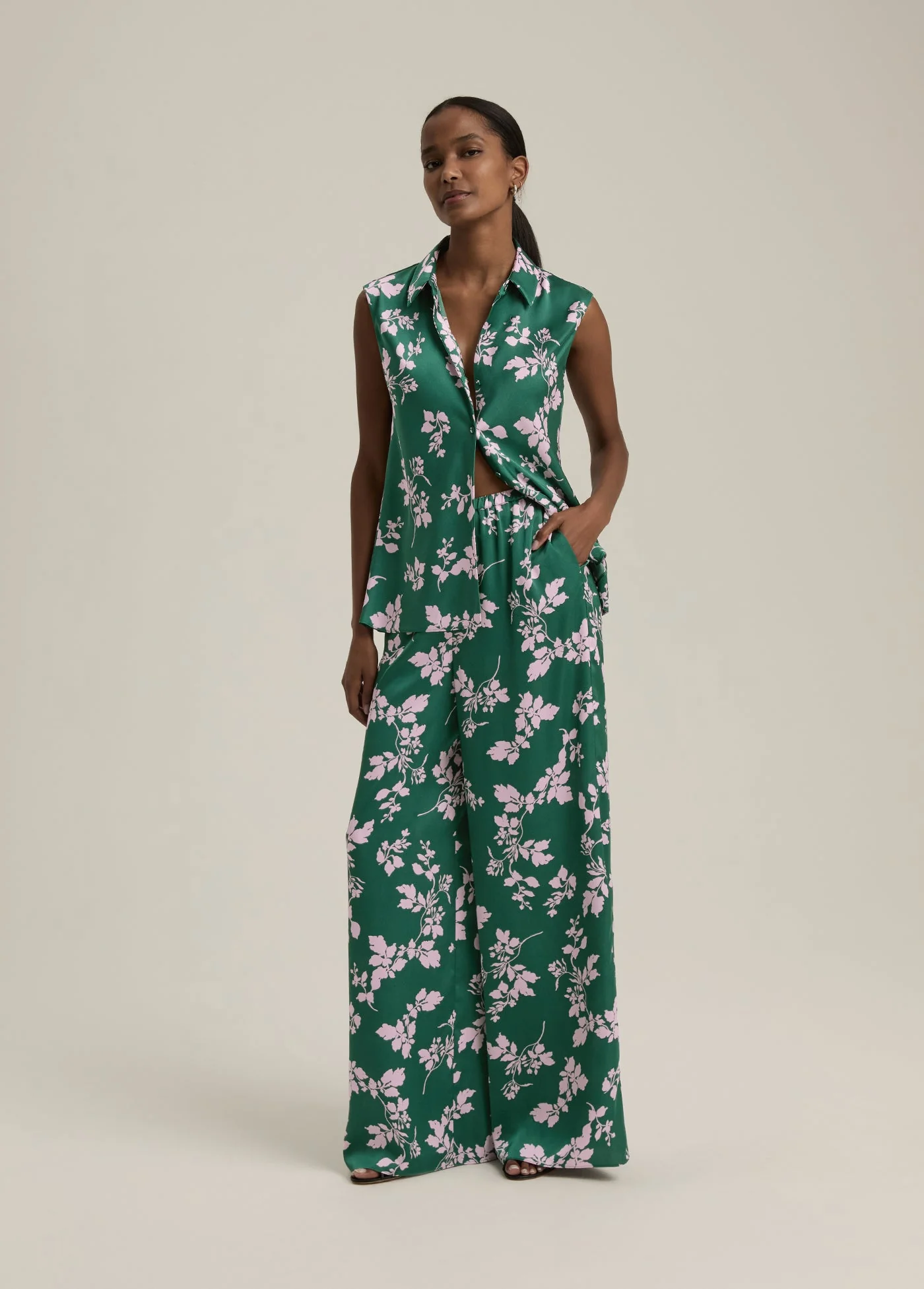 The Agatha Top | Emerald Floral - Image 3