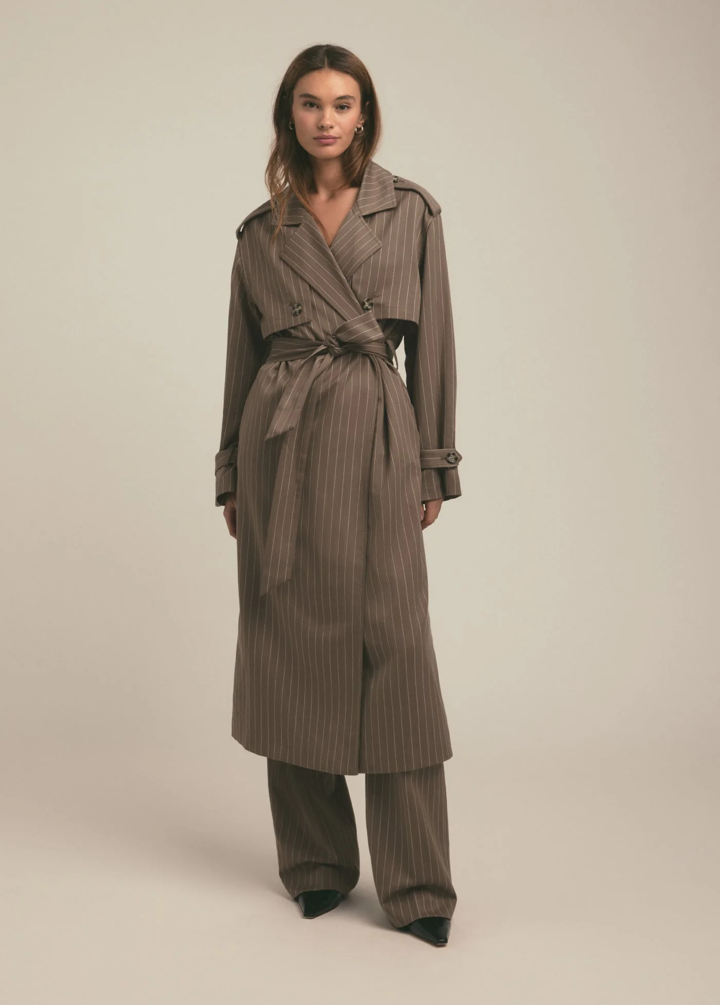 The Charles Trench | Macchiato Pinstripe