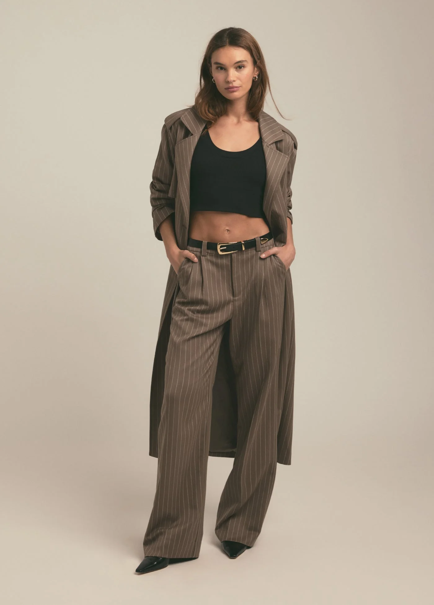 The Charles Trench | Macchiato Pinstripe - Image 2
