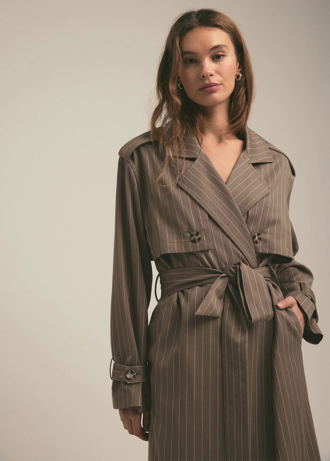 The Charles Trench | Macchiato Pinstripe - Image 3