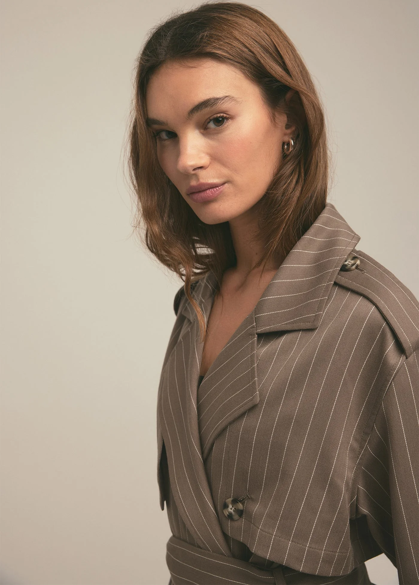 The Charles Trench | Macchiato Pinstripe - Image 4