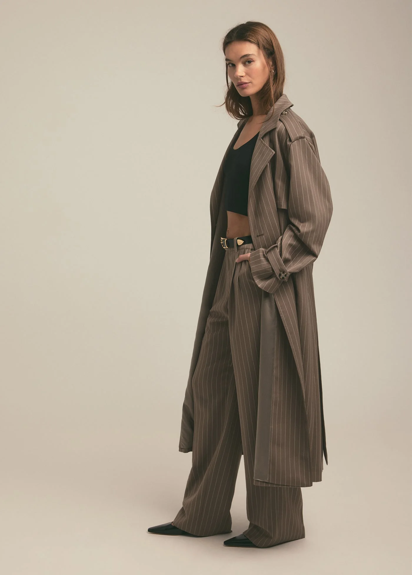 The Charles Trench | Macchiato Pinstripe - Image 5