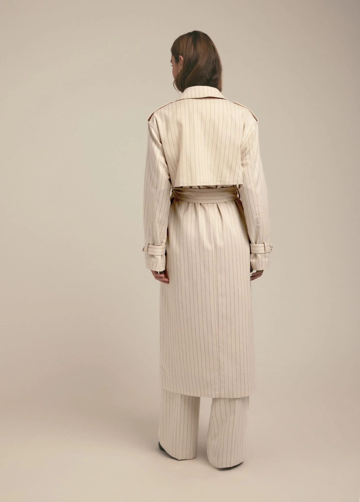The Charles Trench | Warm Sand Pinstripe - Image 6