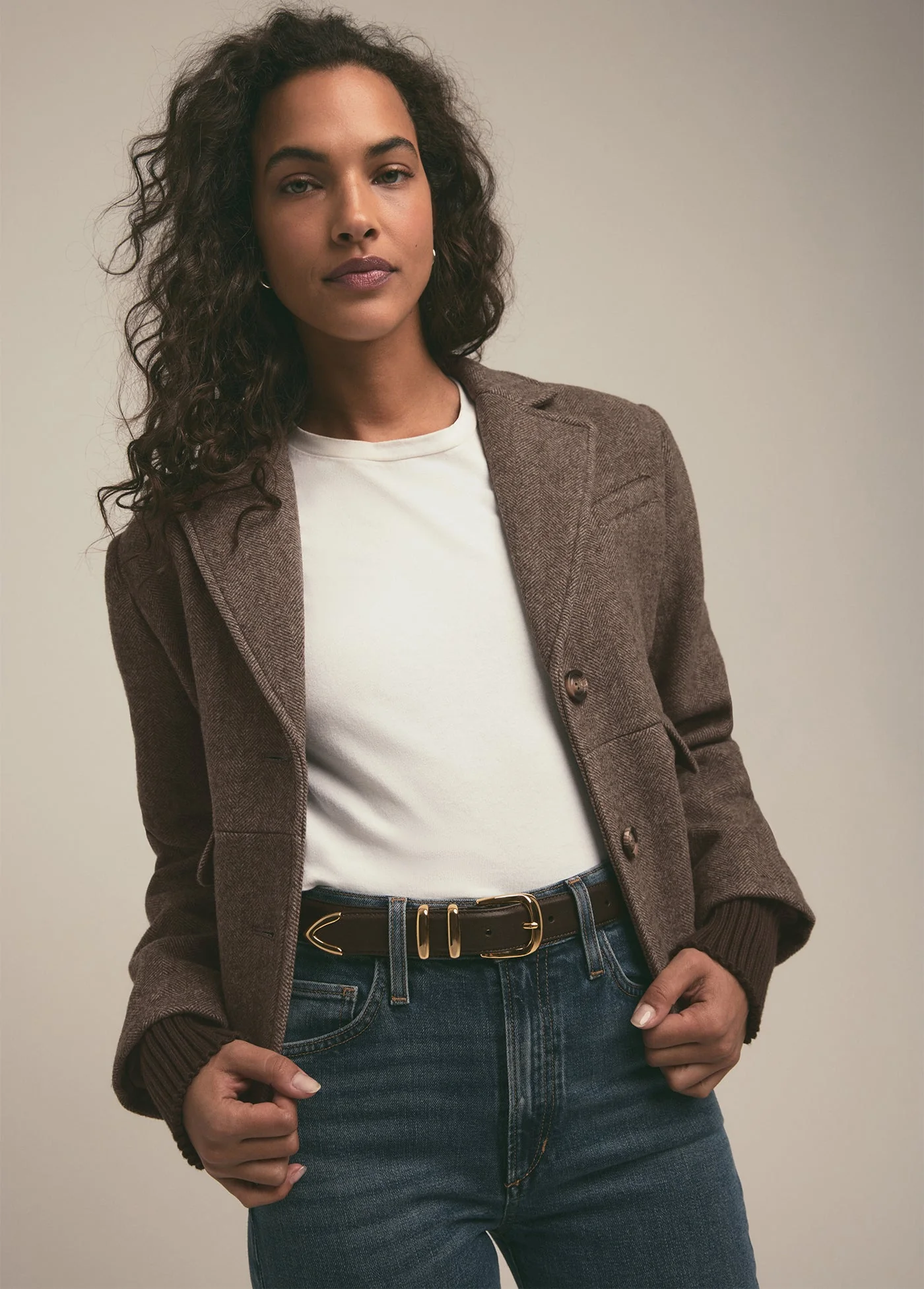 The City Bomber | Chocolate Herringbone - Image 2