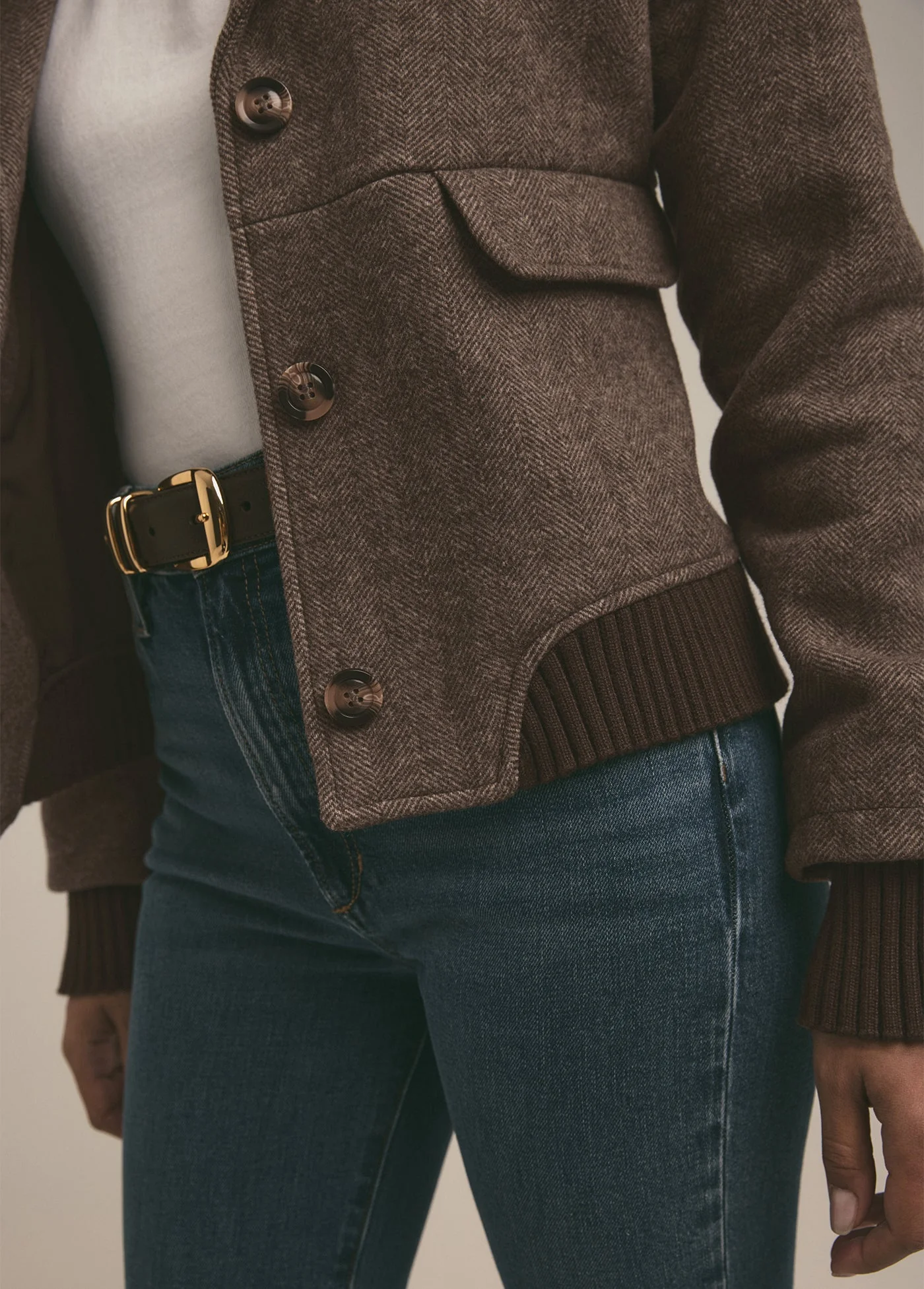 The City Bomber | Chocolate Herringbone - Image 4