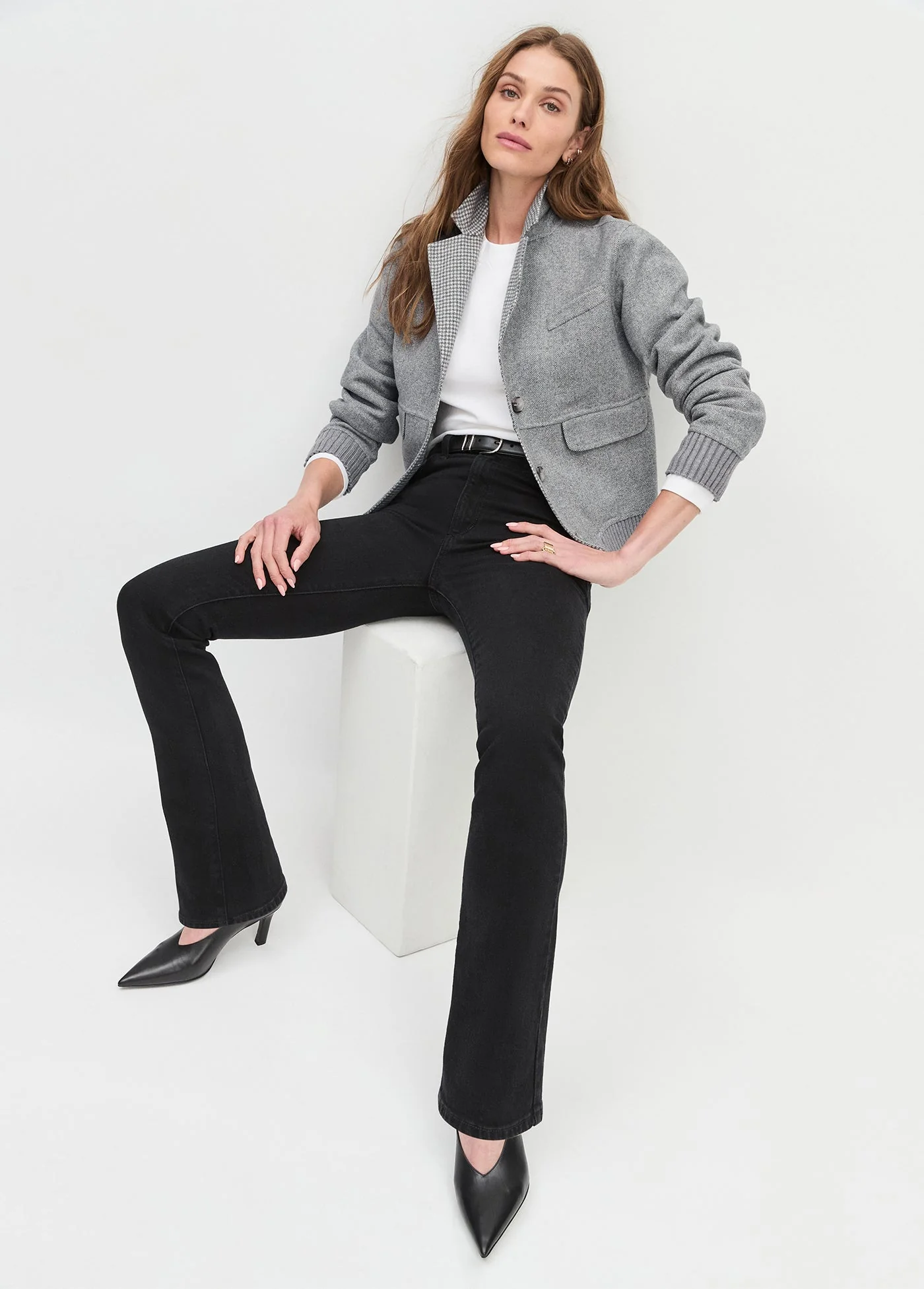 The City Bomber | Grey Houndstooth - Image 4